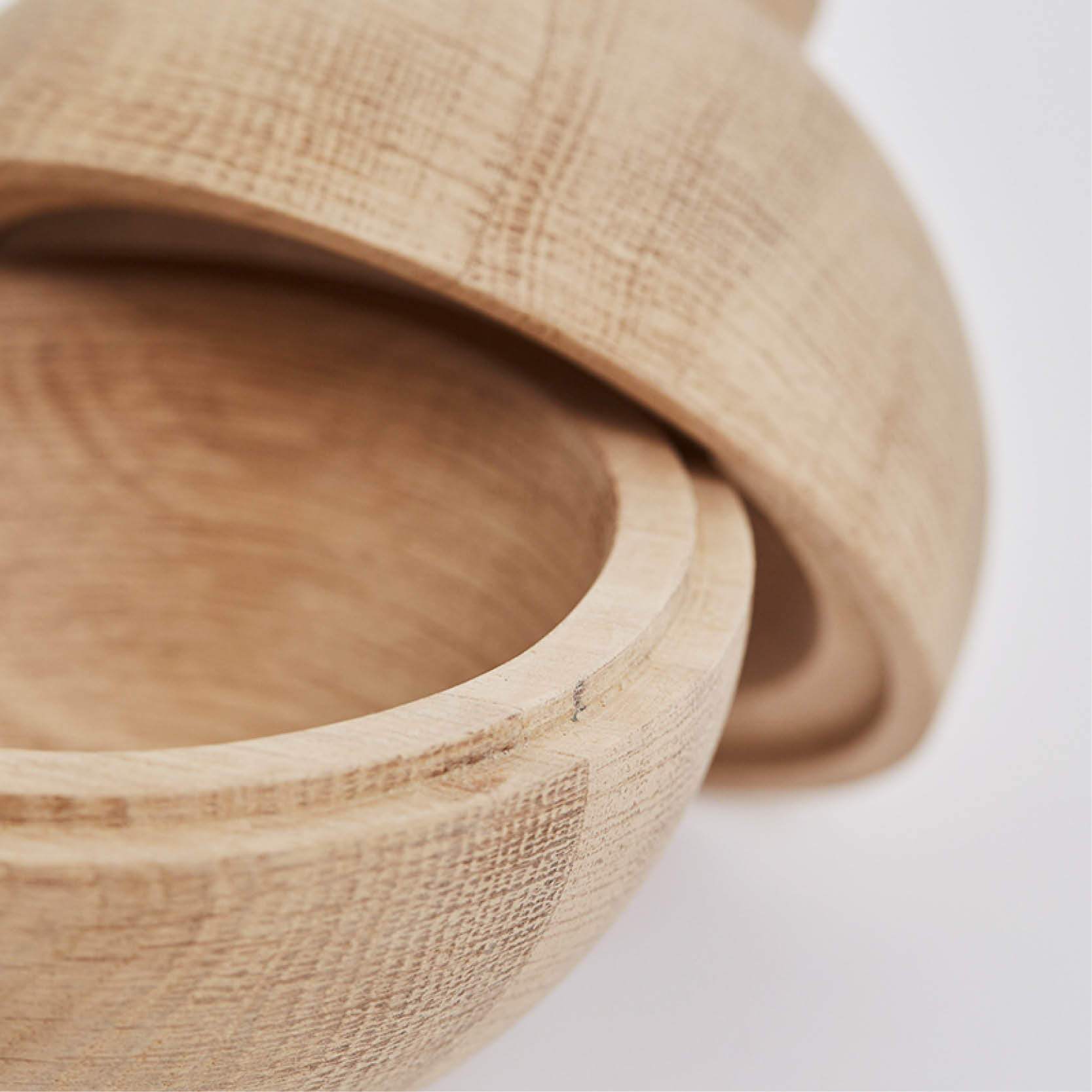 Wooden Sphere | Oak-Storage Decor-agos - co