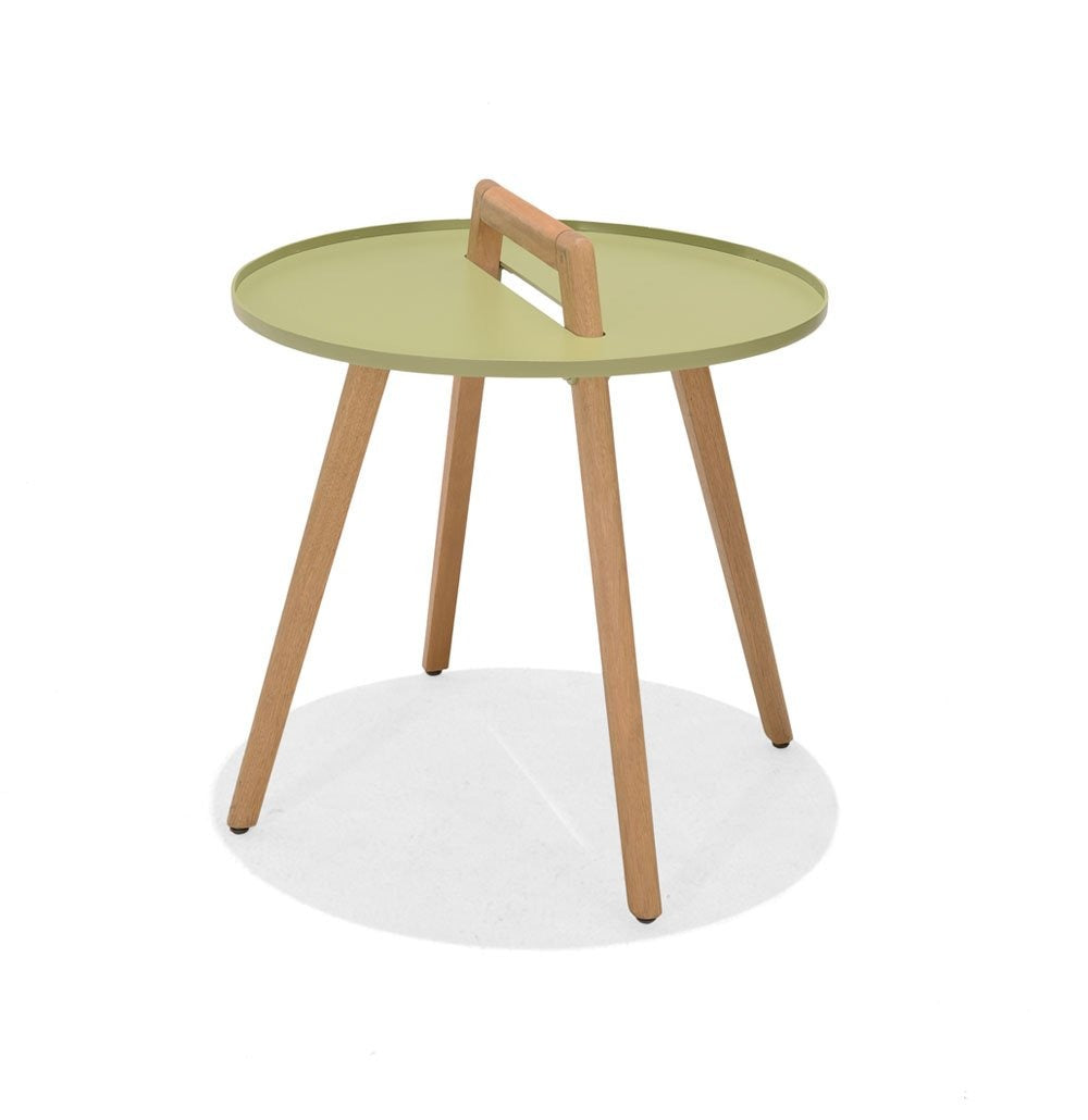 Outdoor Round Side Table | Nassau Sage Green - agos - co
