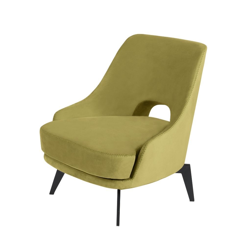 Occasional Chair | Laurence Olive Velvet - agos - co