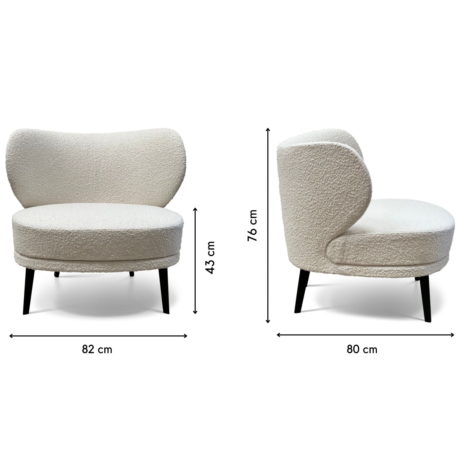 Patrice Occasional Chair | Snow Boucle