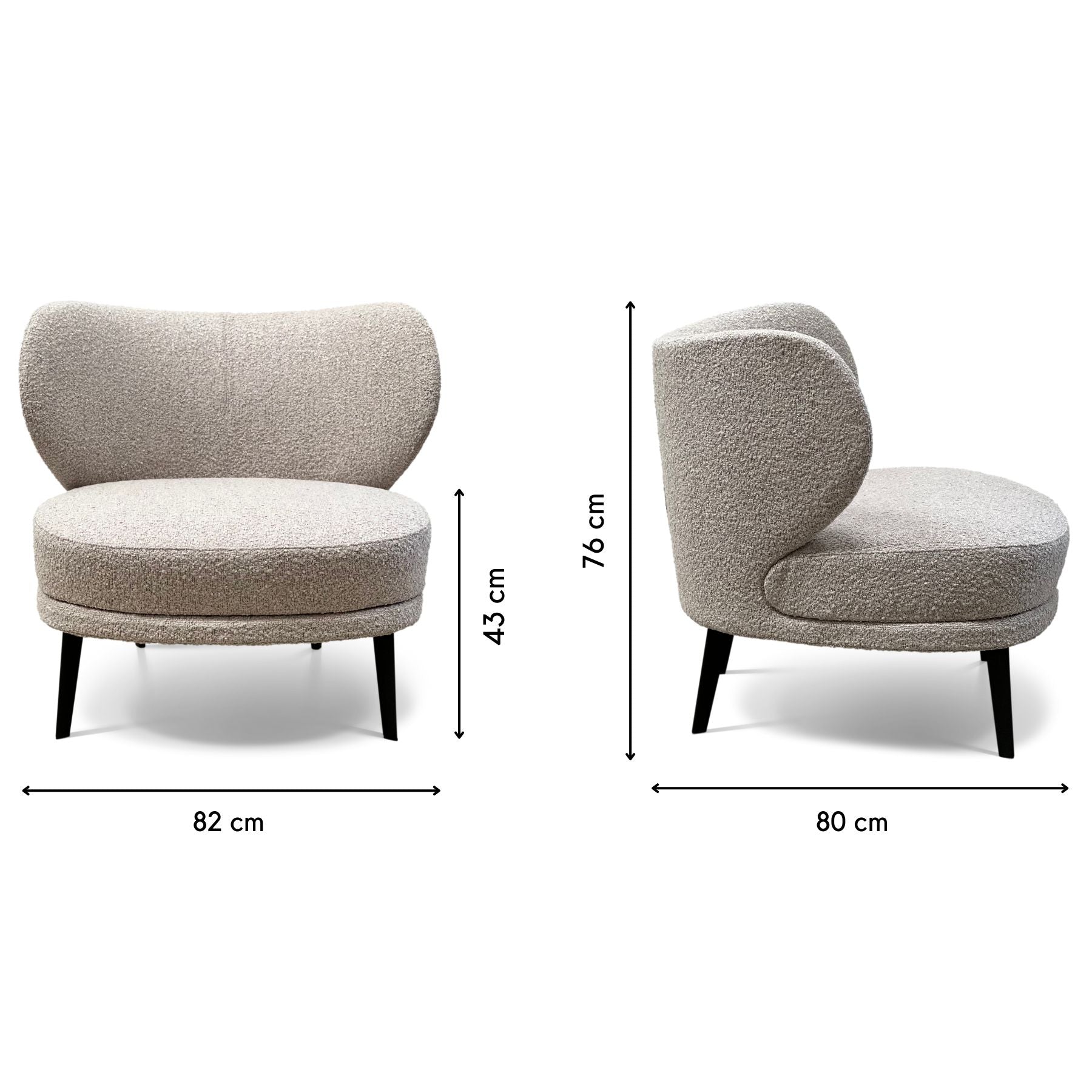 Patrice Occasional Chair | Stone Boucle