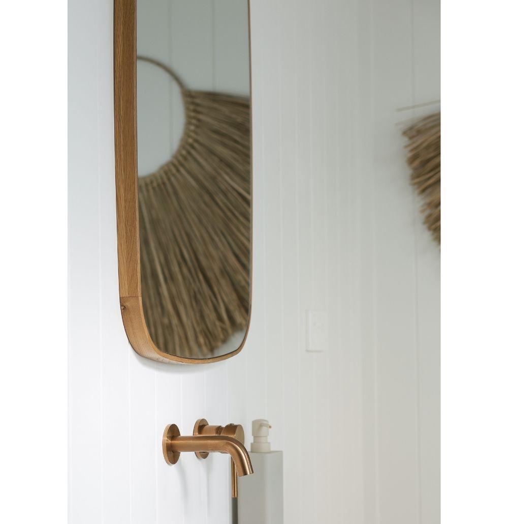 Rounded Rectangular Mirror | Emersyn Oak Small