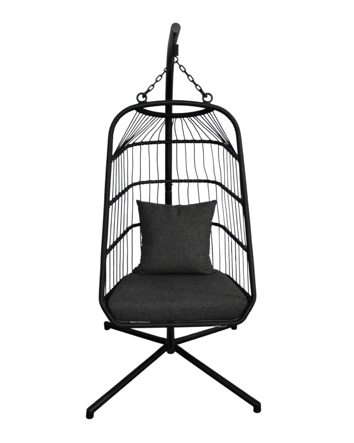 Folding Hanging Egg Chair | Black
