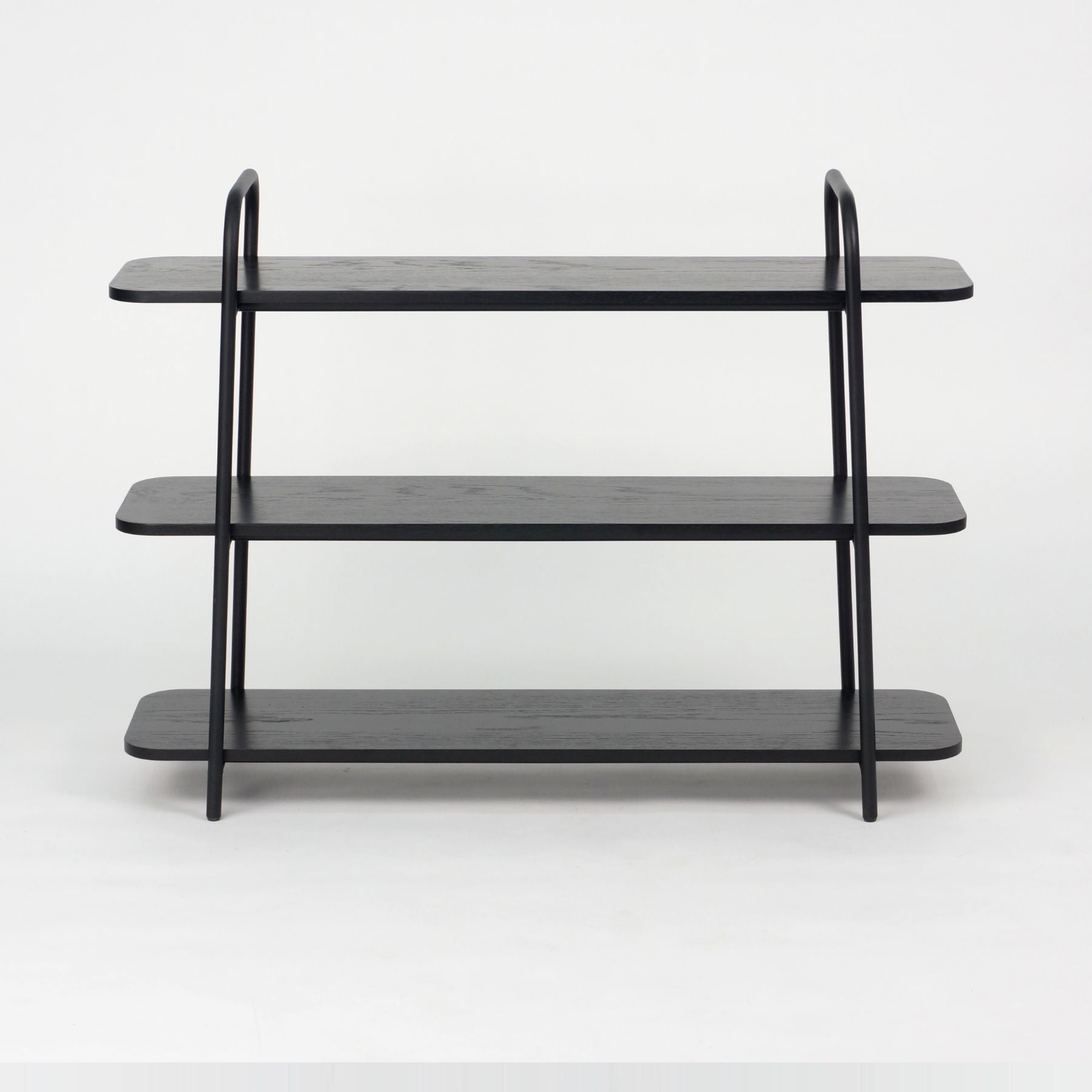 arlo shelving unit small black oak#colour_black-oak