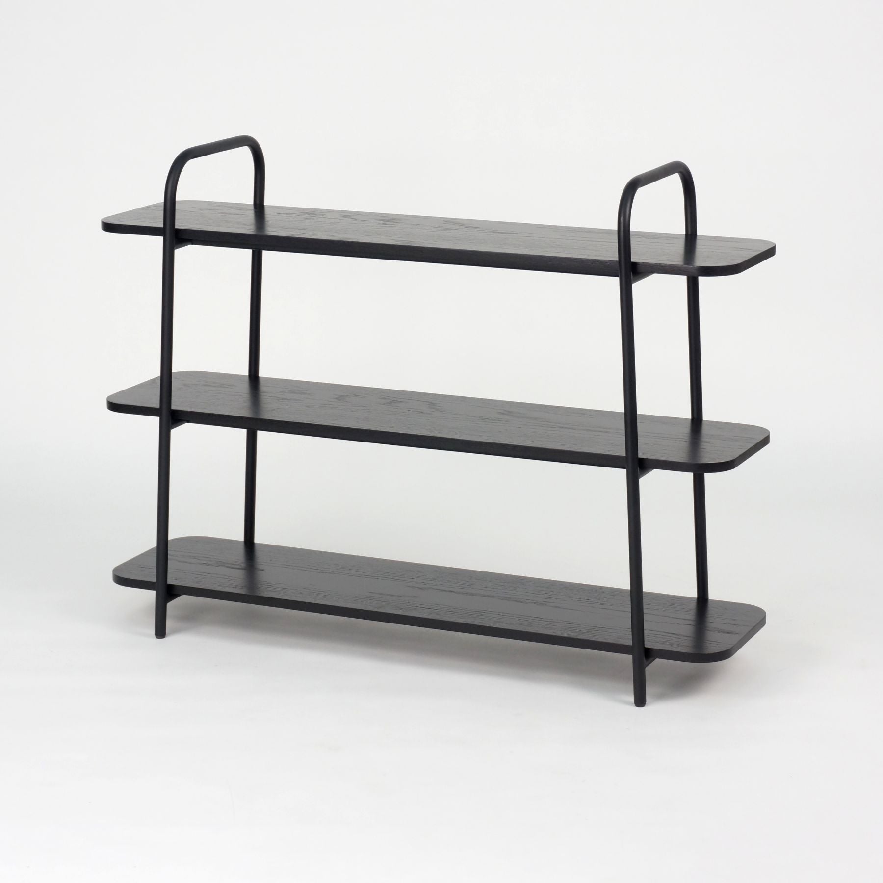 arlo shelving unit small black#colour_black-oak
