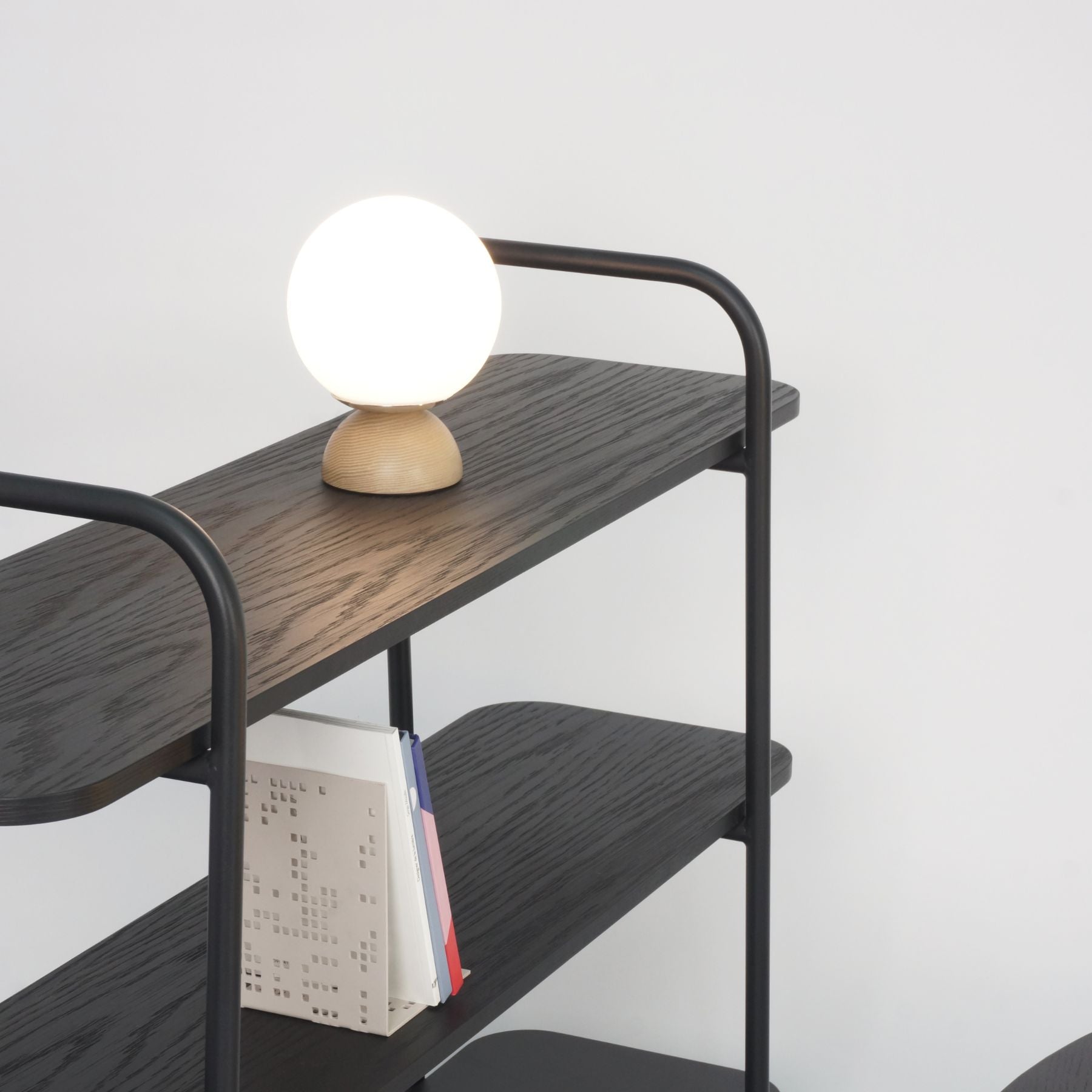 arlo shelving unit small black#colour_black-oak