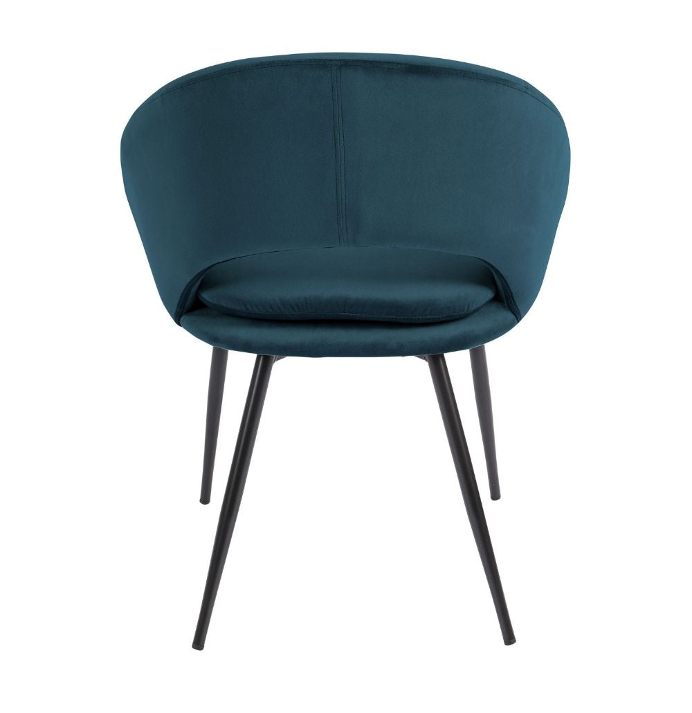 Velvet Dining Chairs | Set of 2 | Teal