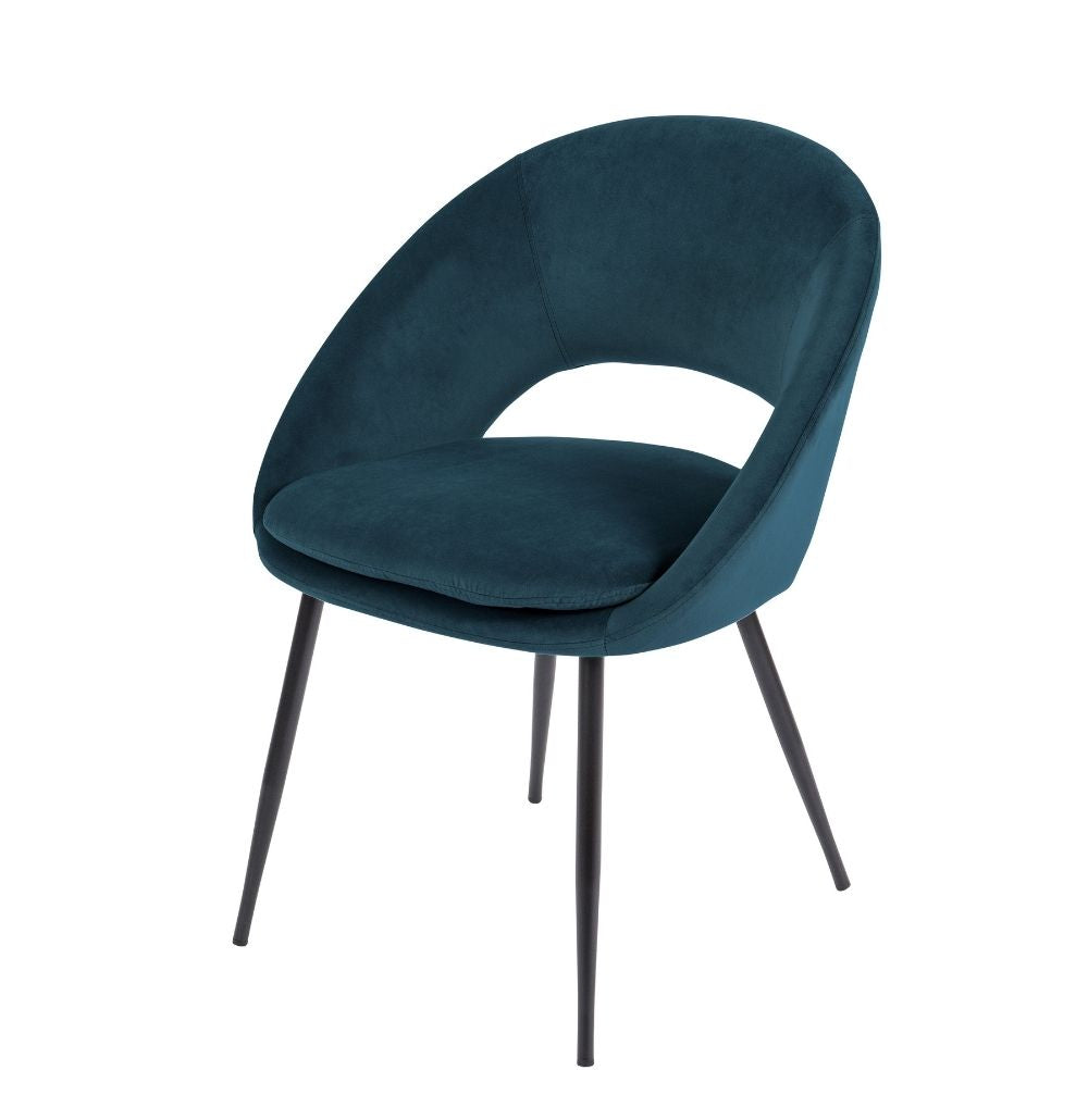 Velvet Dining Chairs | Set of 2 | Teal