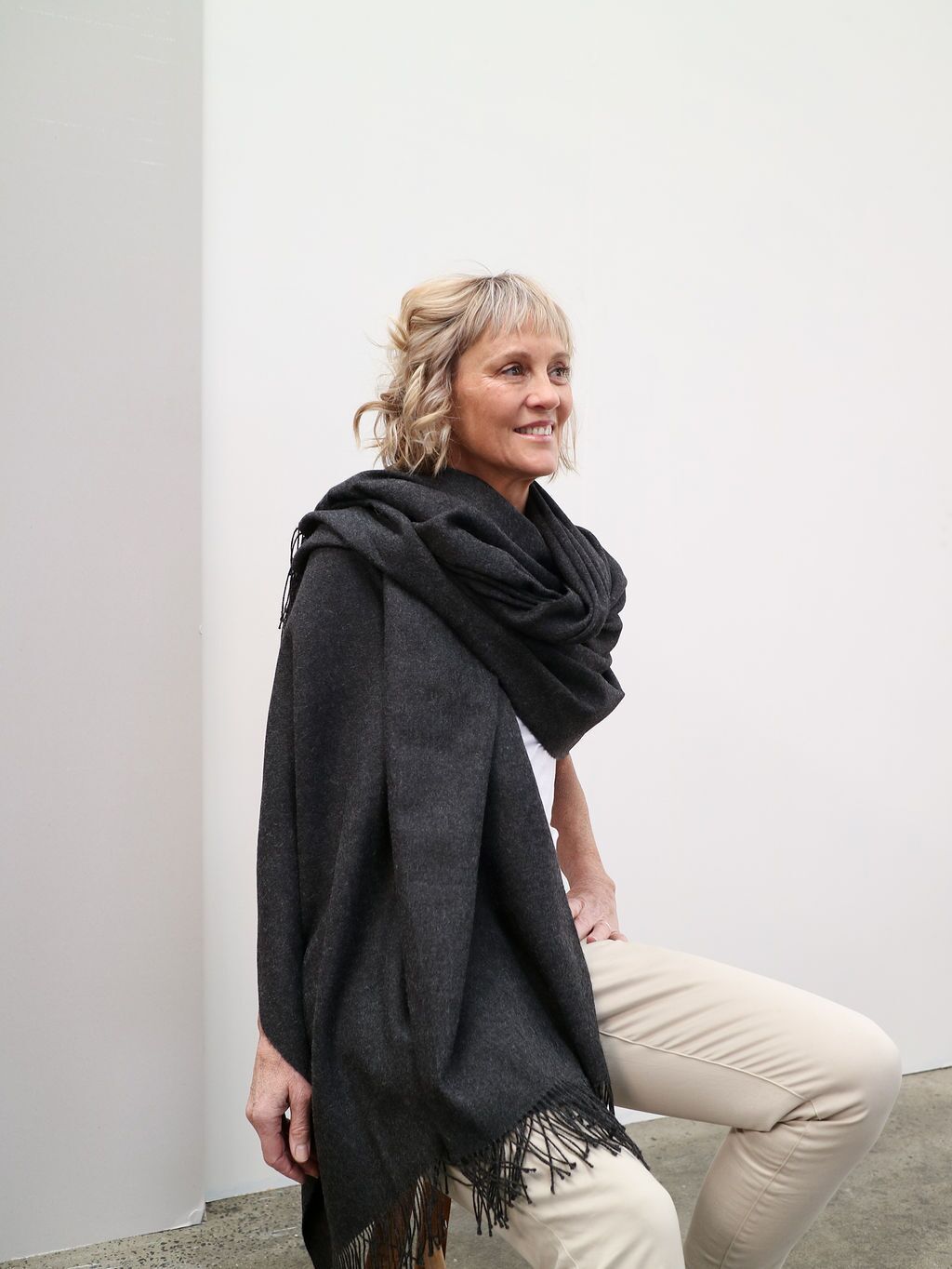 Baby Alpaca Blanket | Charcoal - agos - co