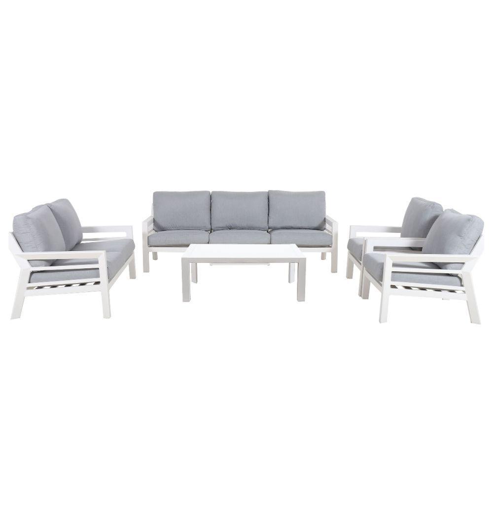 Outdoor 1 Seater Sofa Set of 2 | Cavo White/Grey | agos - co | agos - co