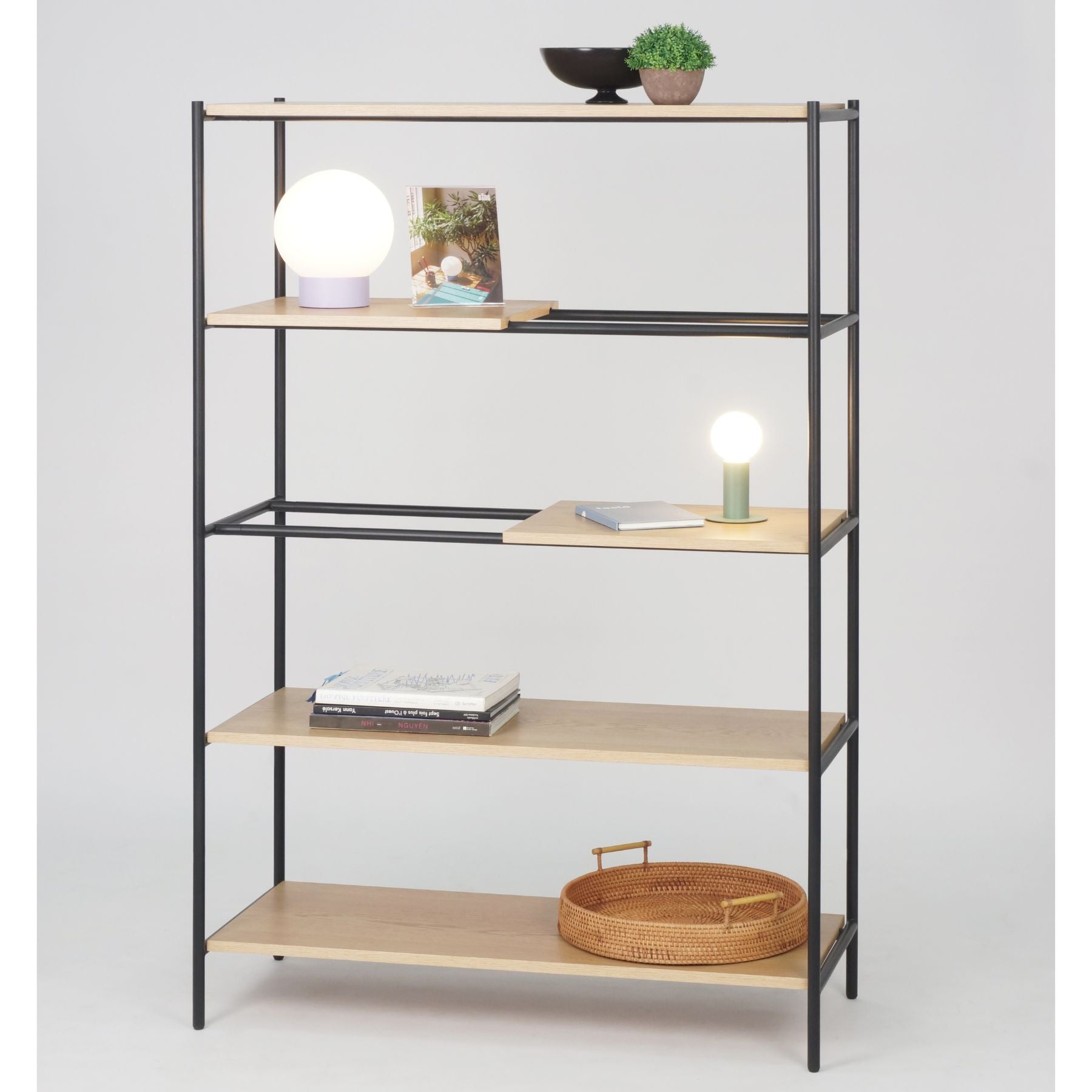 space shelving unit medium natural oak#colour_natural-oak