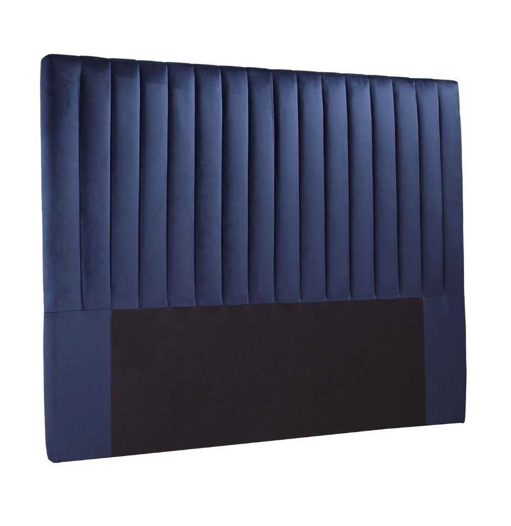 Upholstered Queen Bedhead | Emile Midnight Blue