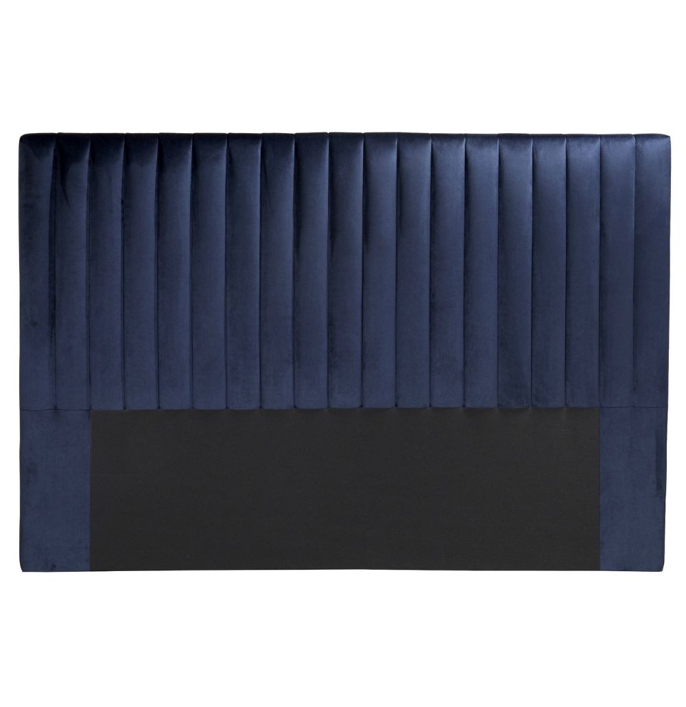 Upholstered King Size Bedhead | Emile Midnight Blue