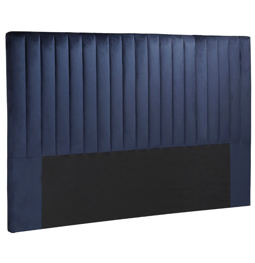 Upholstered King Size Bedhead | Emile Midnight Blue