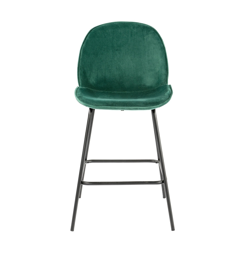 Velvet Counter Stools | Set of 2 | Green