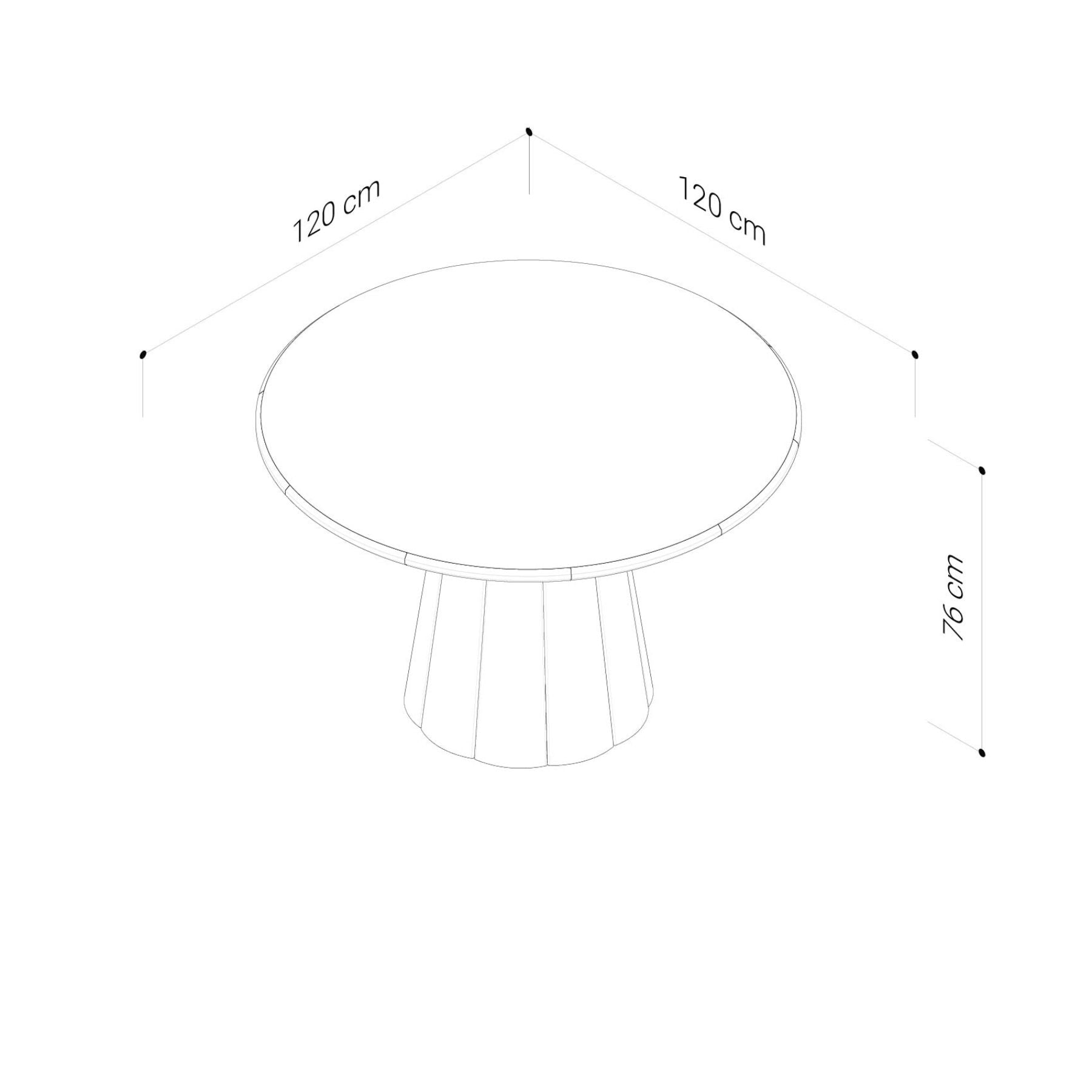 Anders Round Dining Table 120cm | Wormy Chestnut