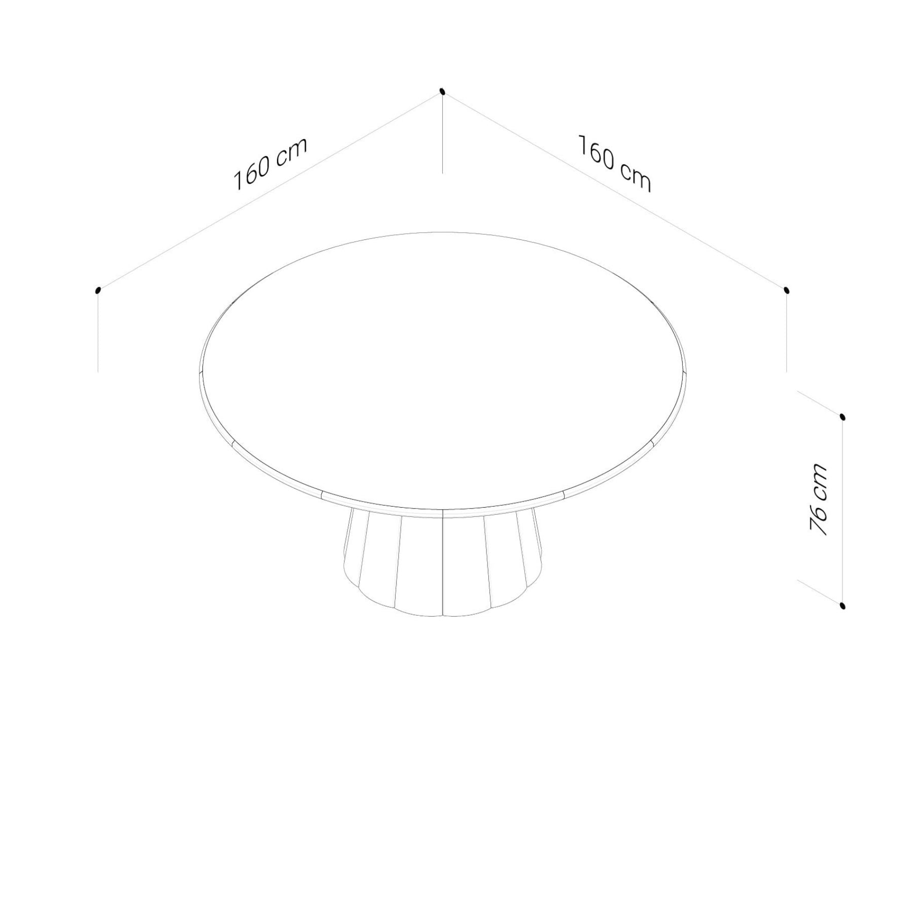 Anders Round Dining Table 160cm | Wormy Chestnut