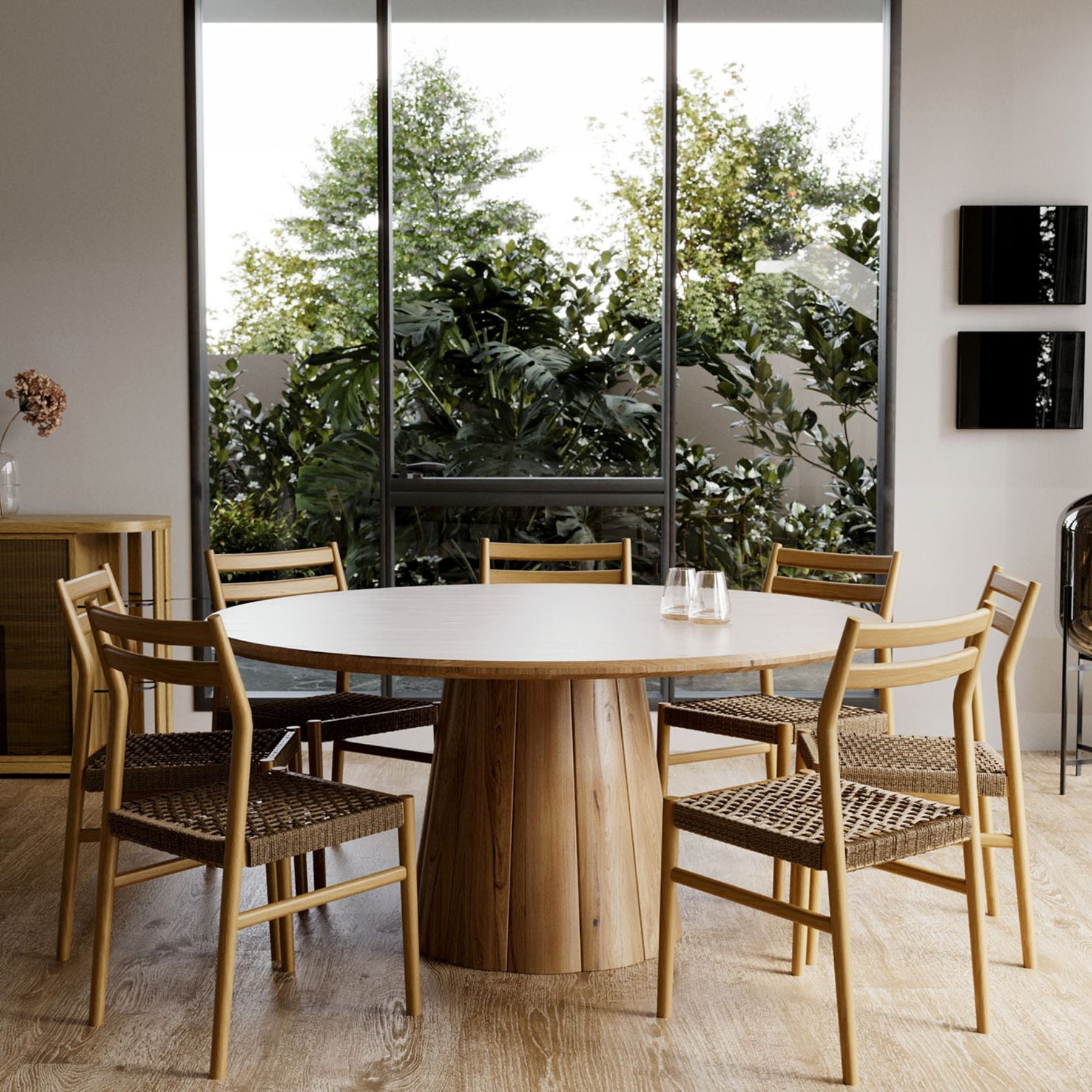 Anders Round Dining Table 160cm | Wormy Chestnut