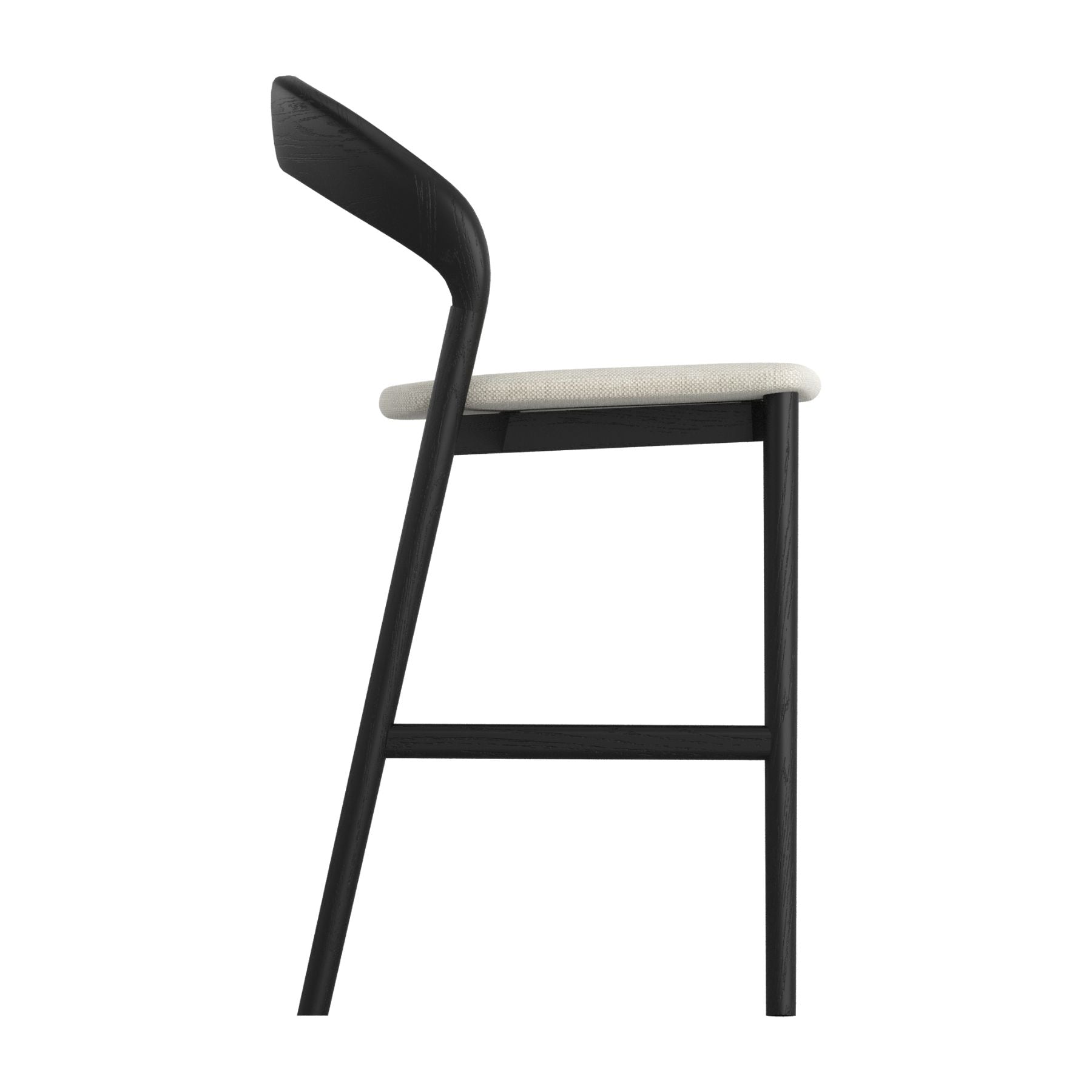 Harold Counter Stool| Black Oak Fabric Seat