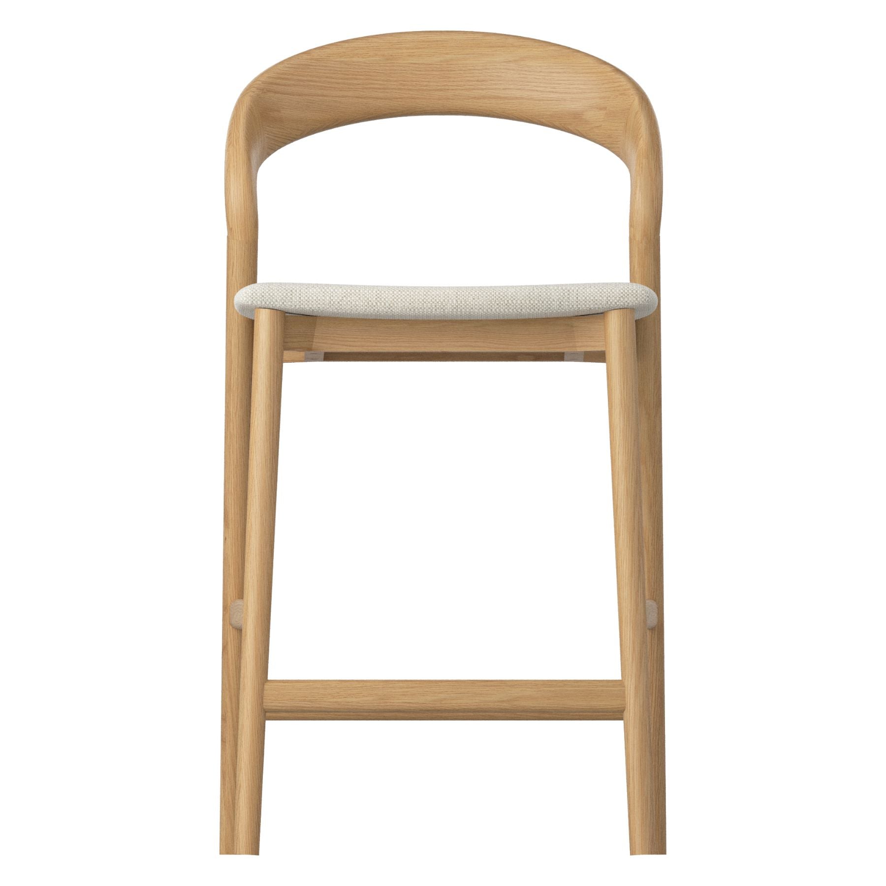 Harold Counter Stool| Natural Oak Fabric Seat