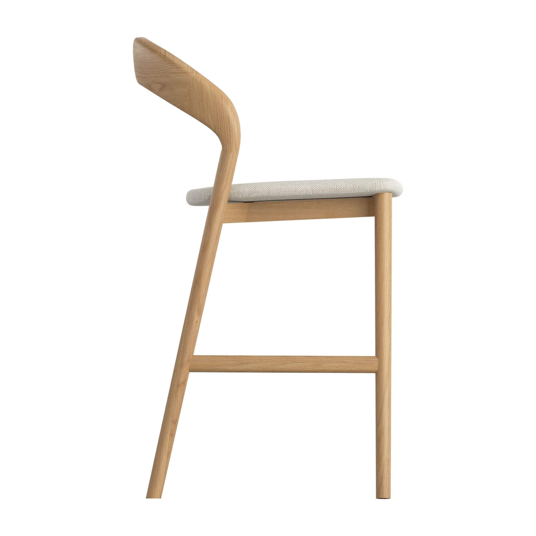 Harold Counter Stool| Natural Oak Fabric Seat