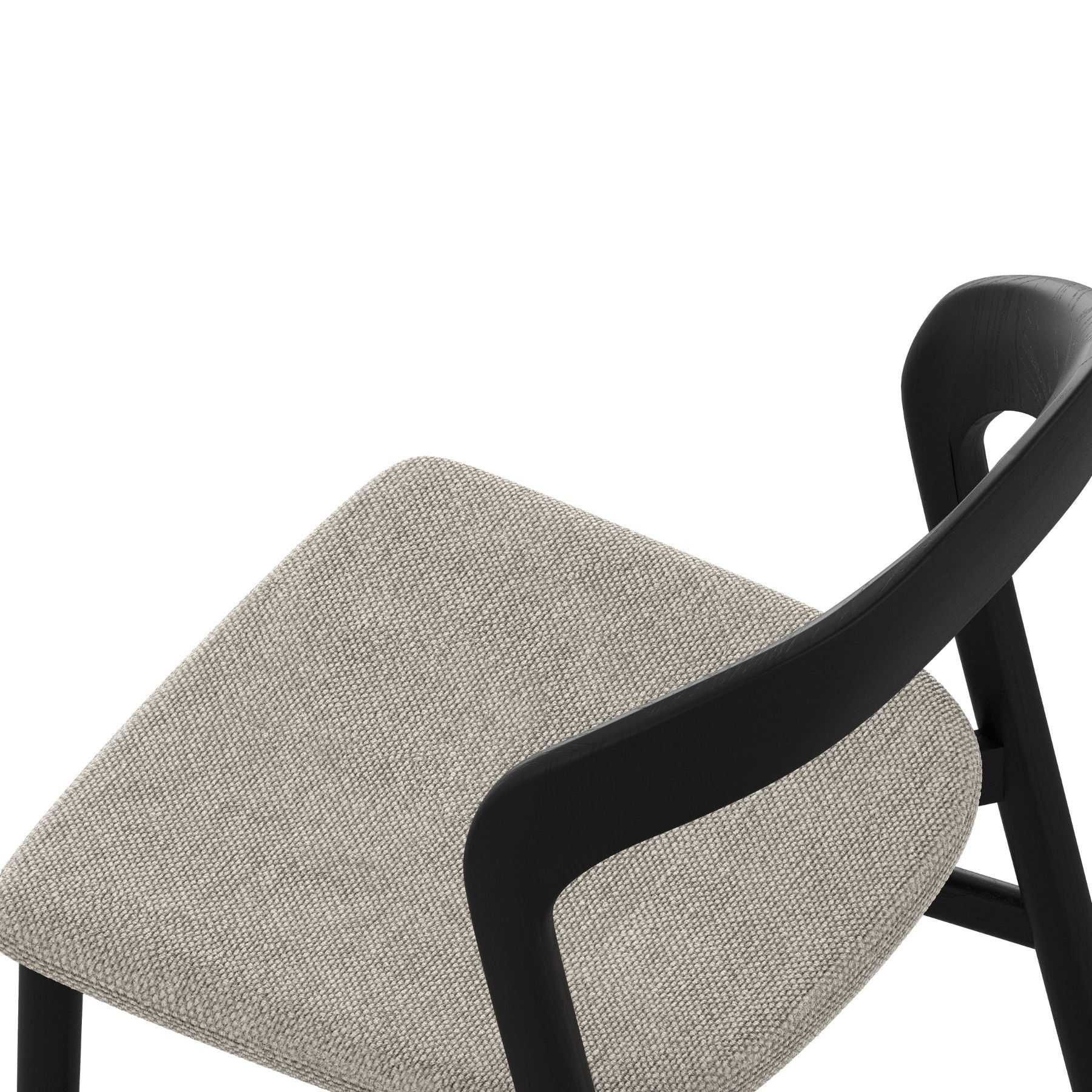 Harold Dining Chair | Black Oak Fabric Seat