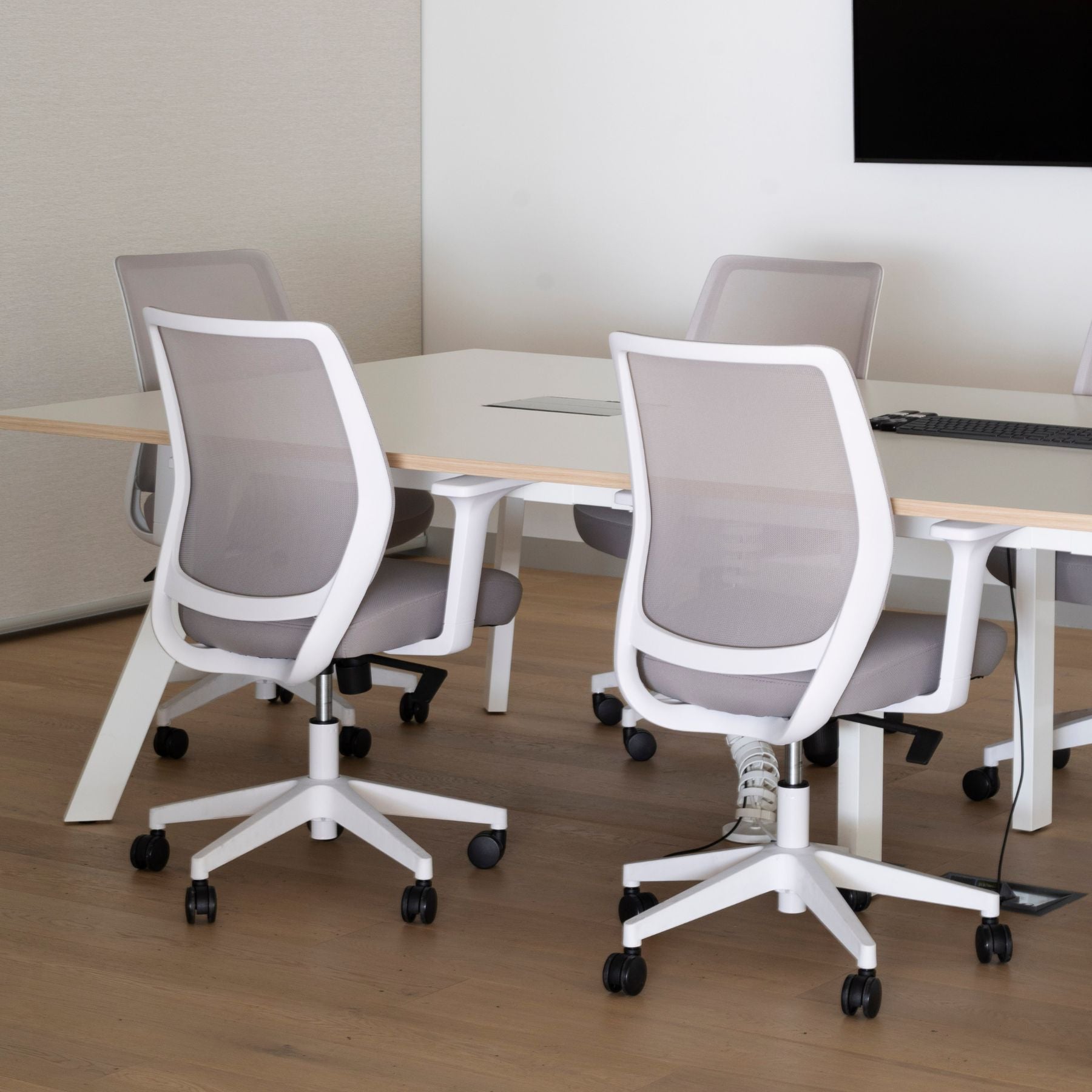 Oscar Office Chair | White Grey