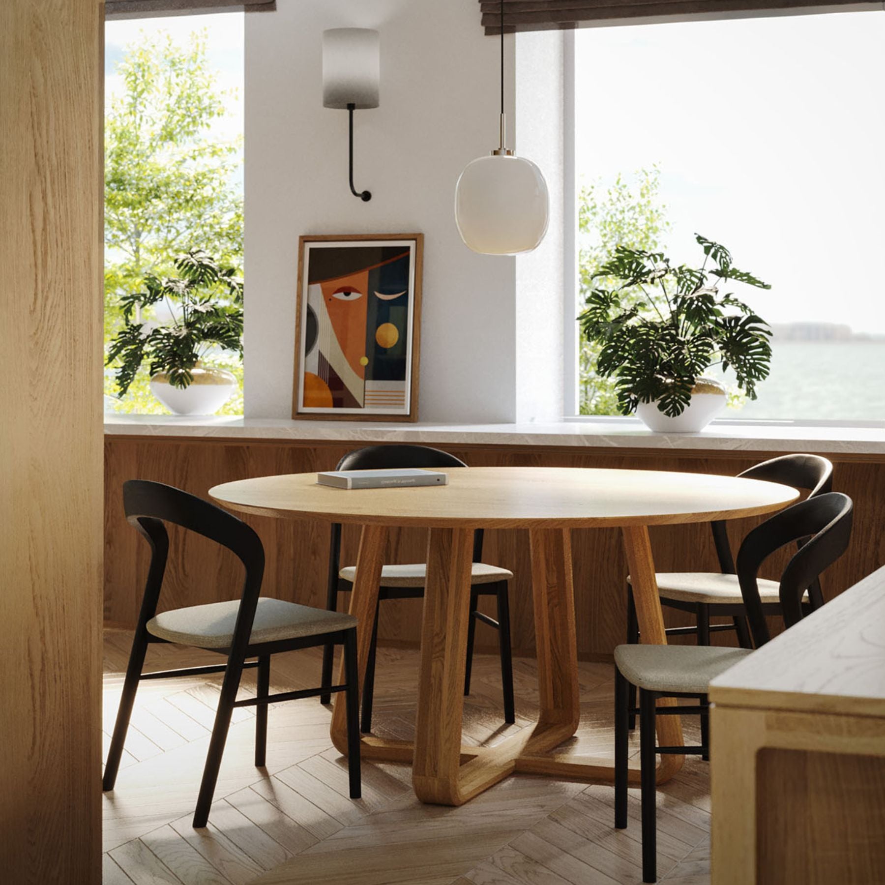 Riley Round Dining Table 120cm | Natural Oak