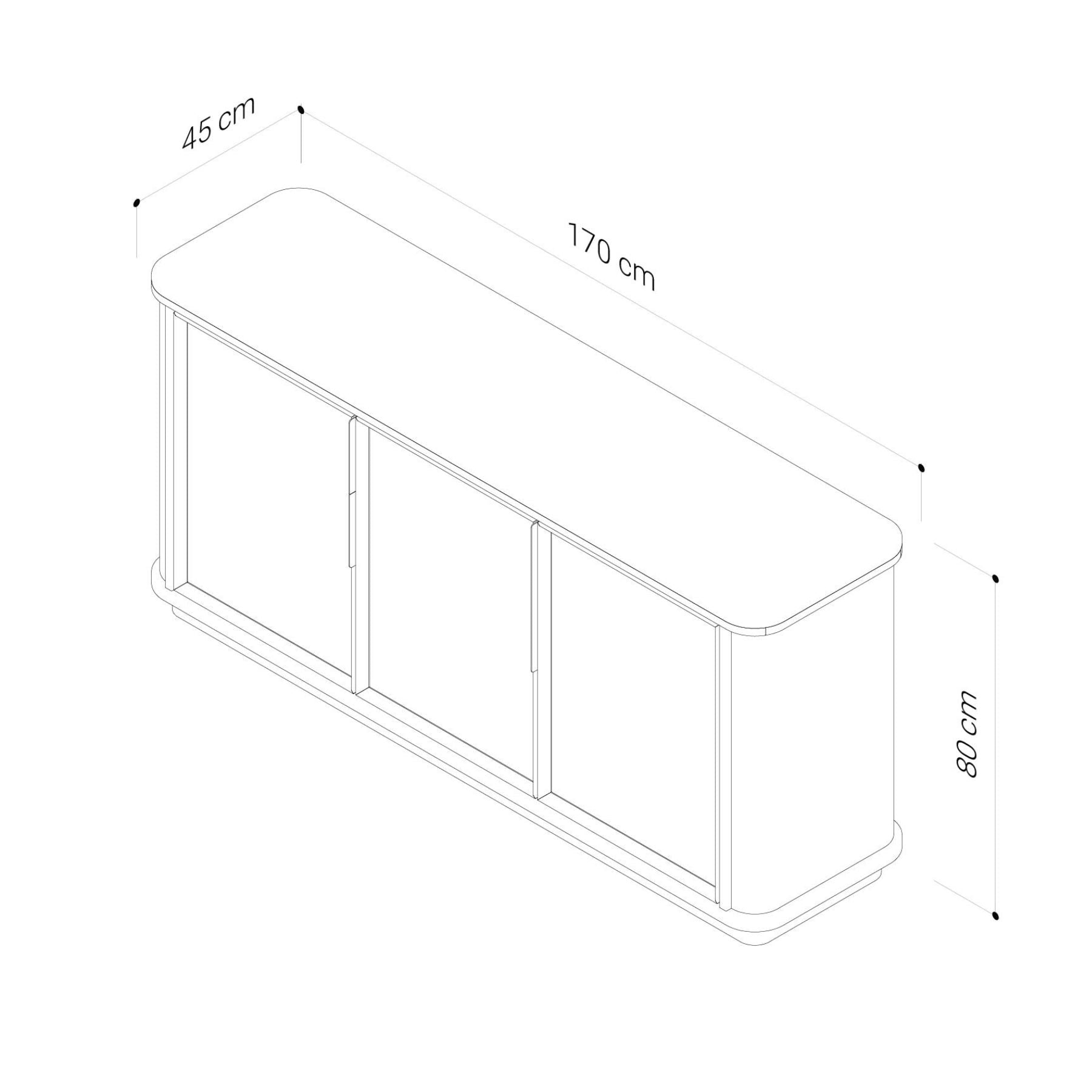 Watson Buffet | American Oak 170cm