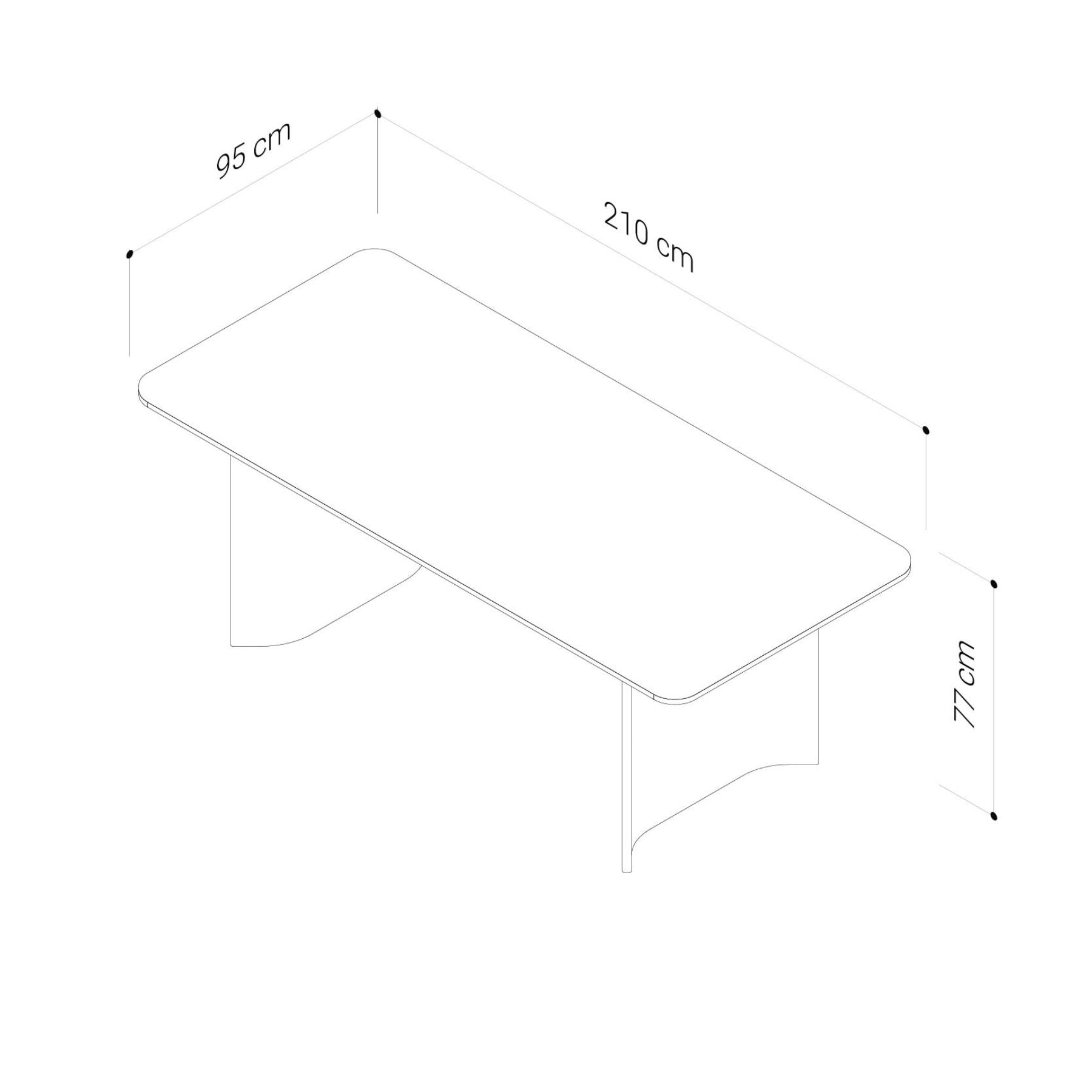 Watson Dining Table | American Oak 210cm