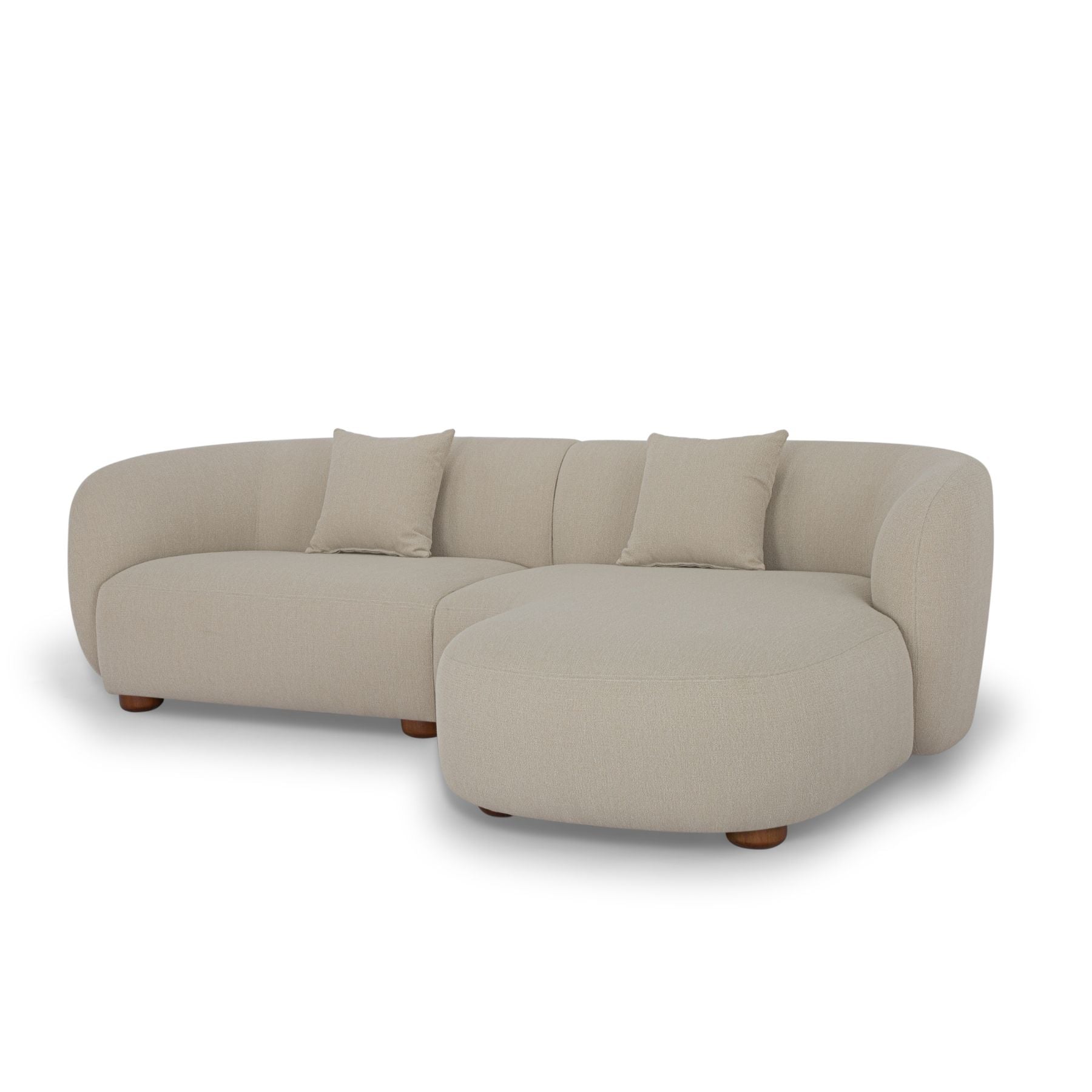 amber 3 seater modular sofa chaise beige left#colour_beige