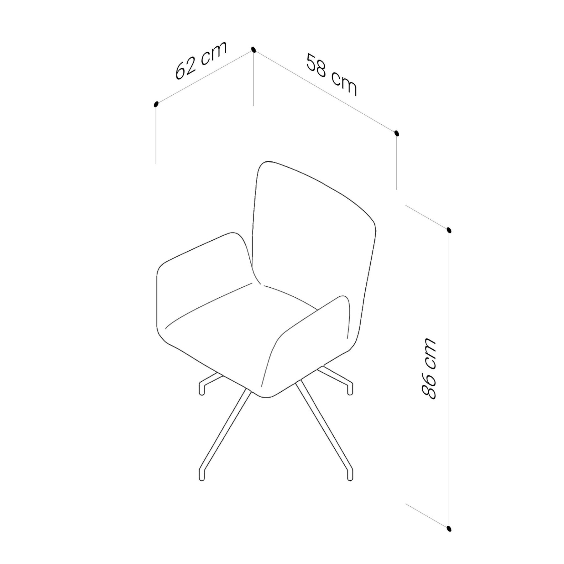 Simone Swivel Dining Chair | Light Grey-Brown