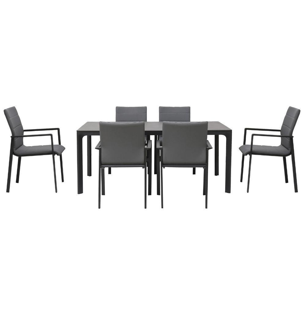 6 Seater Outdoor Dining Table 180cm & Chair Set | Kyra | agos - co | agos - co