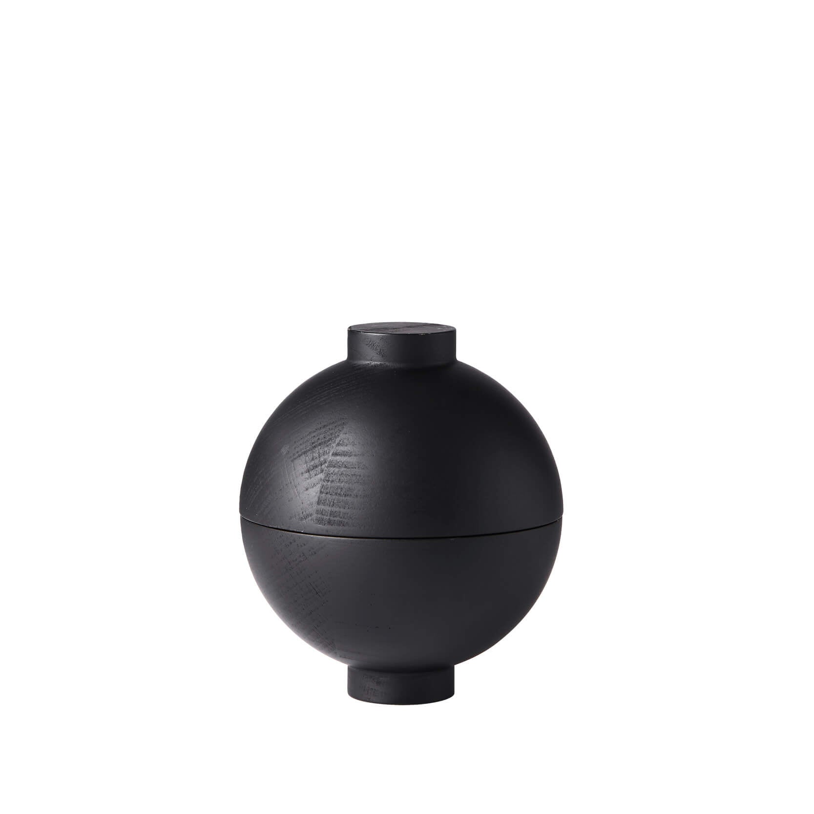 Wooden Sphere | Black-Storage Decor-agos - co