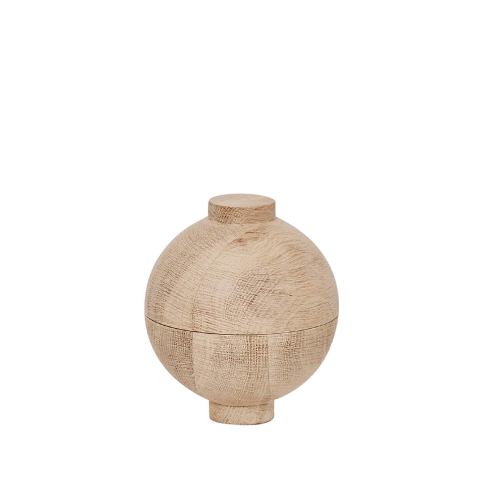 Wooden Sphere | Oak-Storage Decor-agos - co