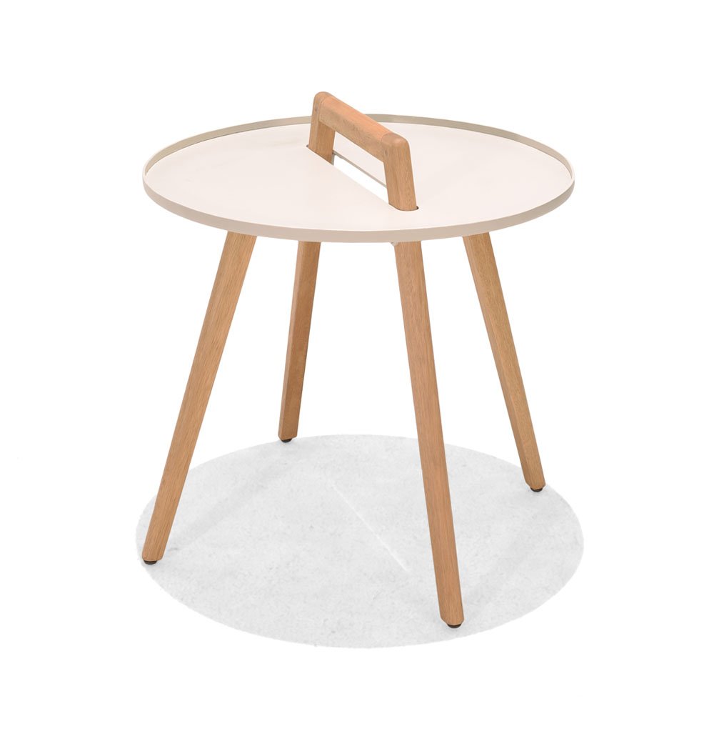 Outdoor Round Side Table | Nassau Coral Sand - agos - co
