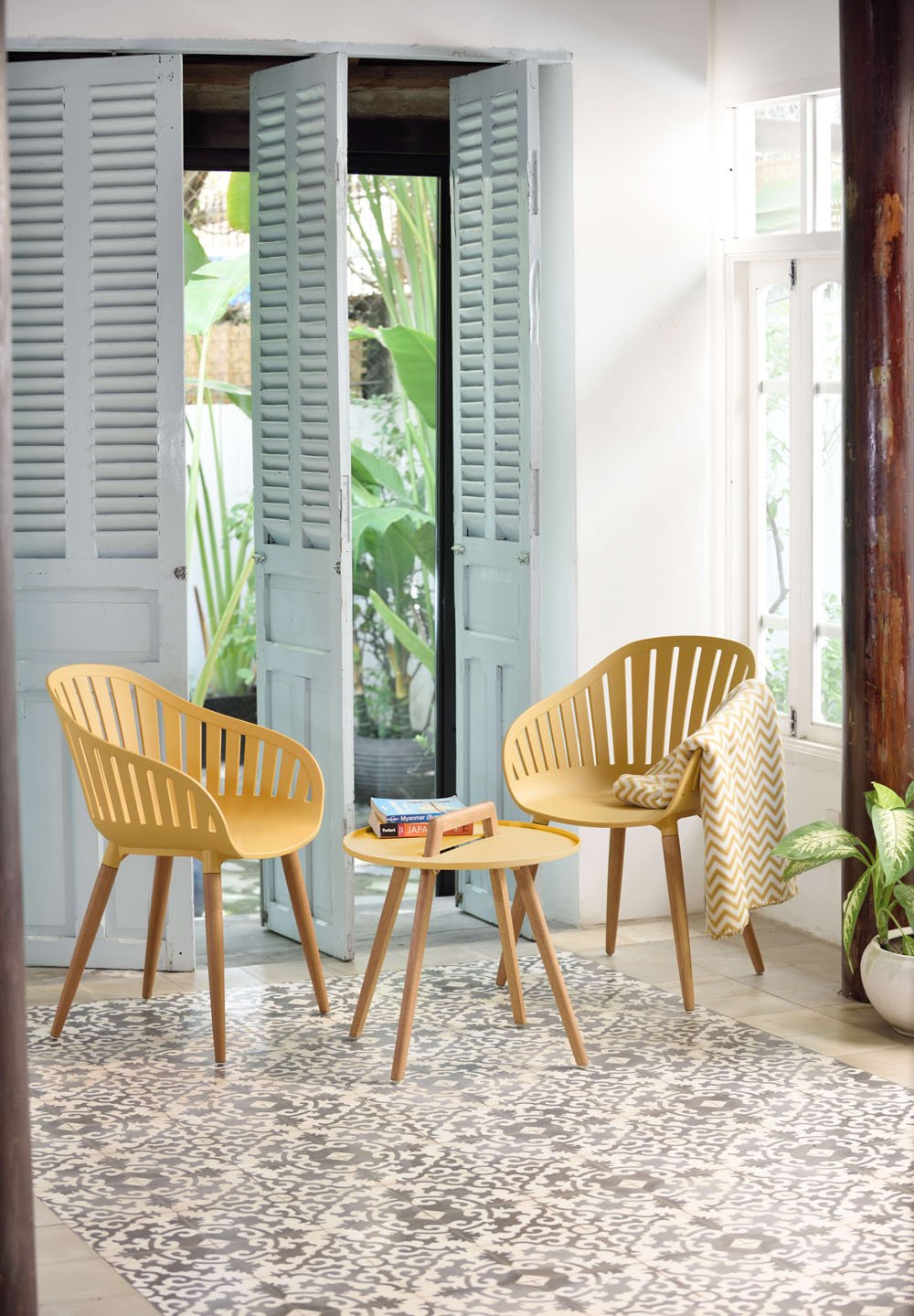 Outdoor Chair | Nassau Honey Set of 2 - agos - co