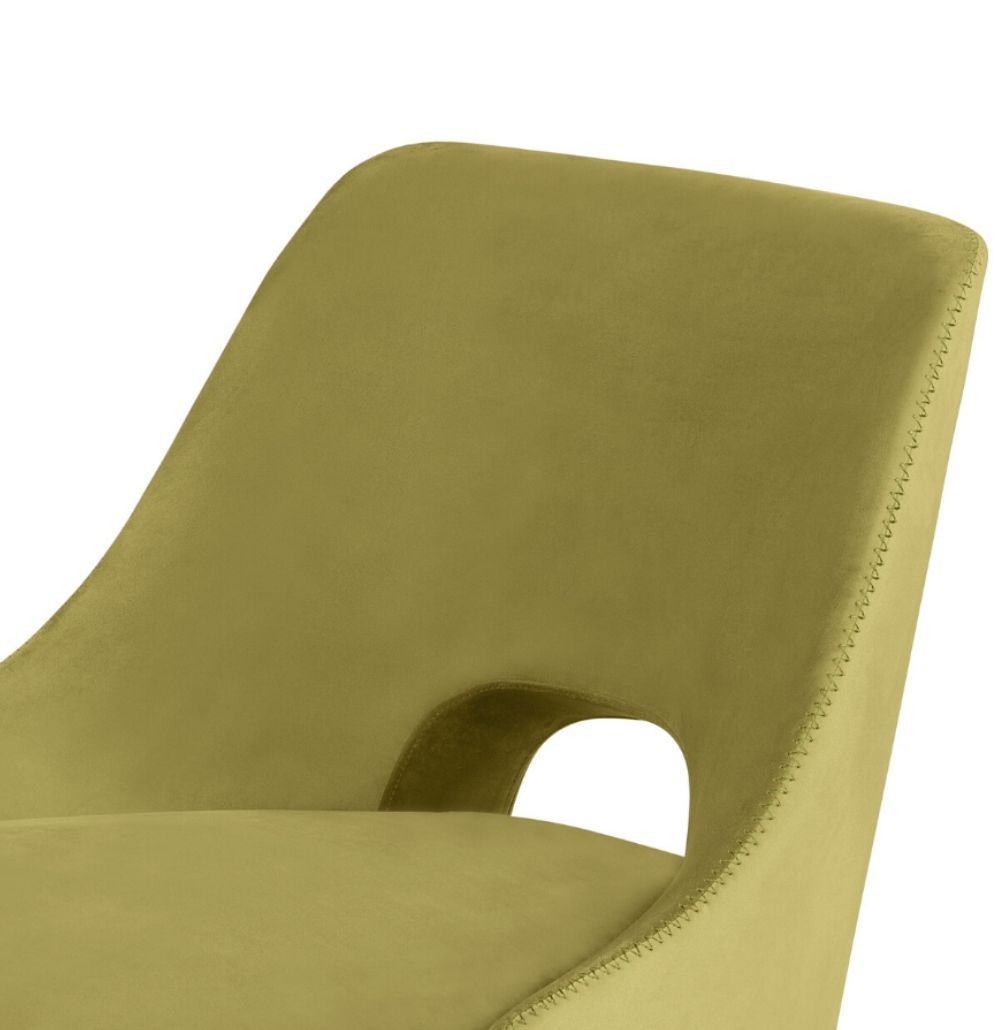 Occasional Chair | Laurence Olive Velvet - agos - co