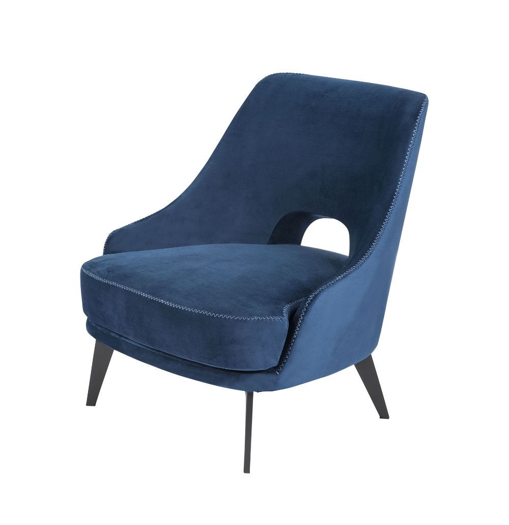 Occasional Chair | Laurence Navy Velvet - agos - co