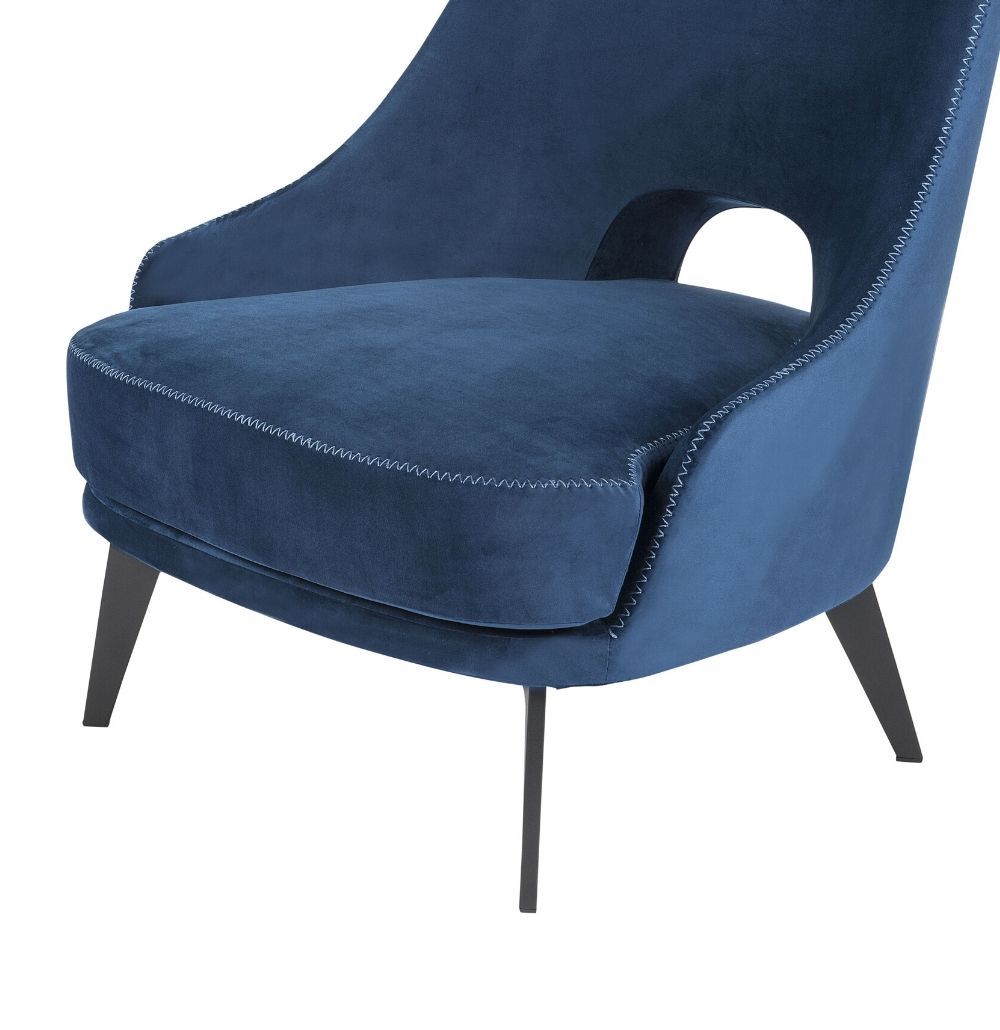 Occasional Chair | Laurence Navy Velvet - agos - co