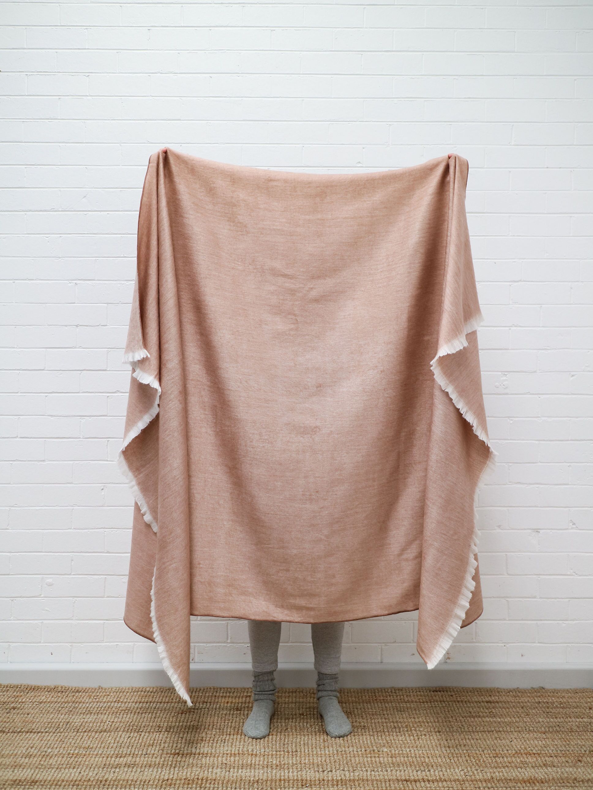 Fringed Throw | Rose Gold - agos - co