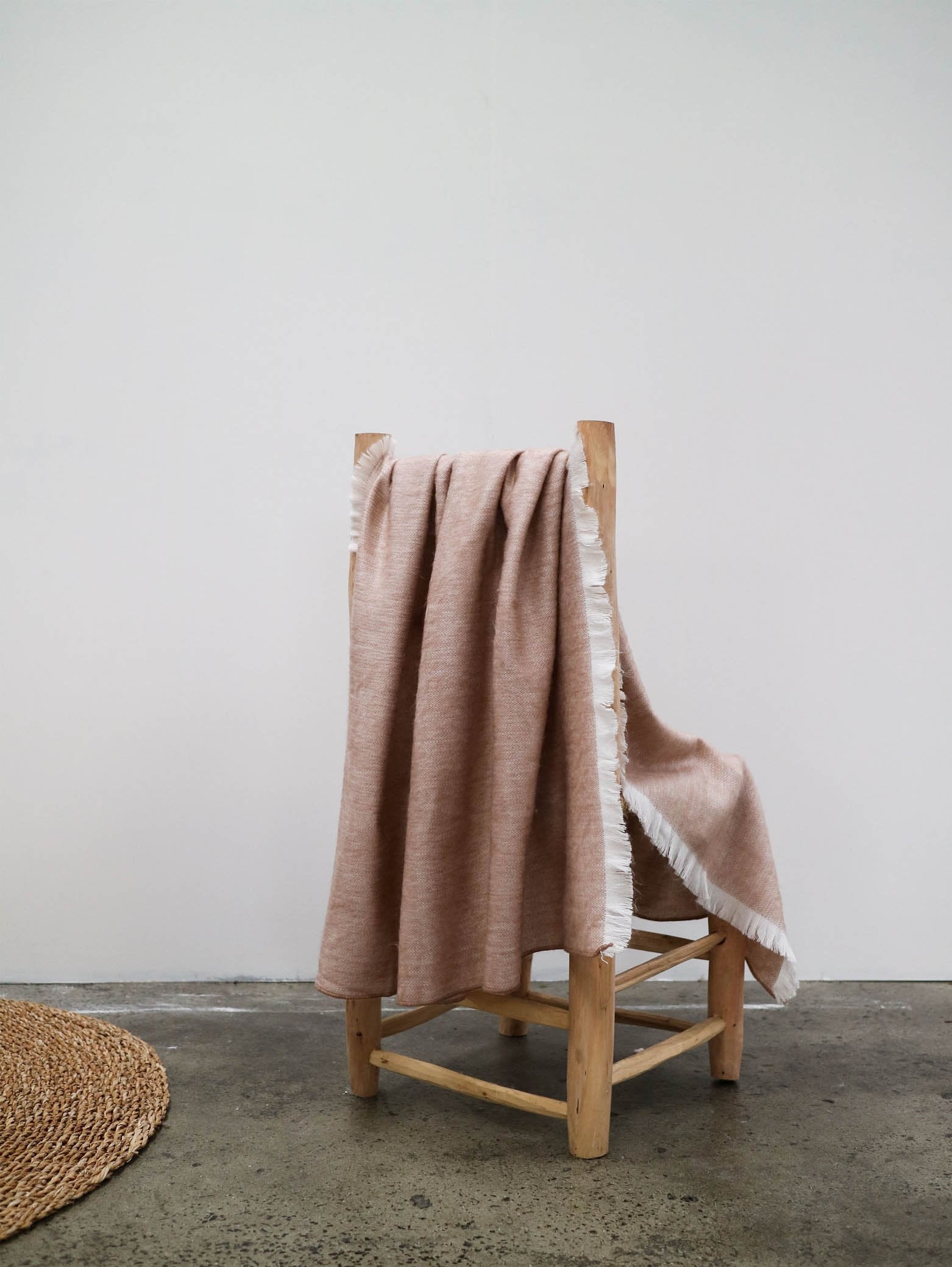 Fringed Throw | Rose Gold Small - agos - co