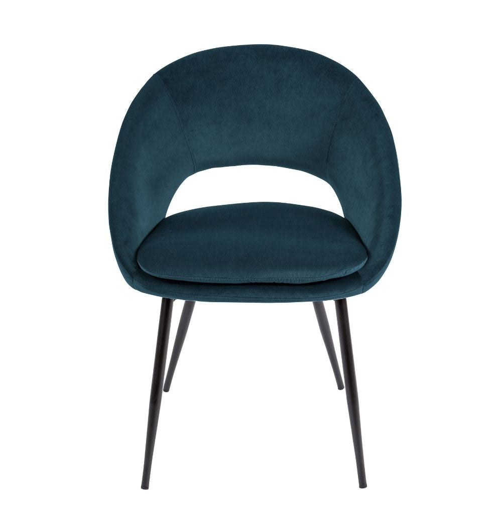 Velvet Dining Chairs | Set of 2 | Teal