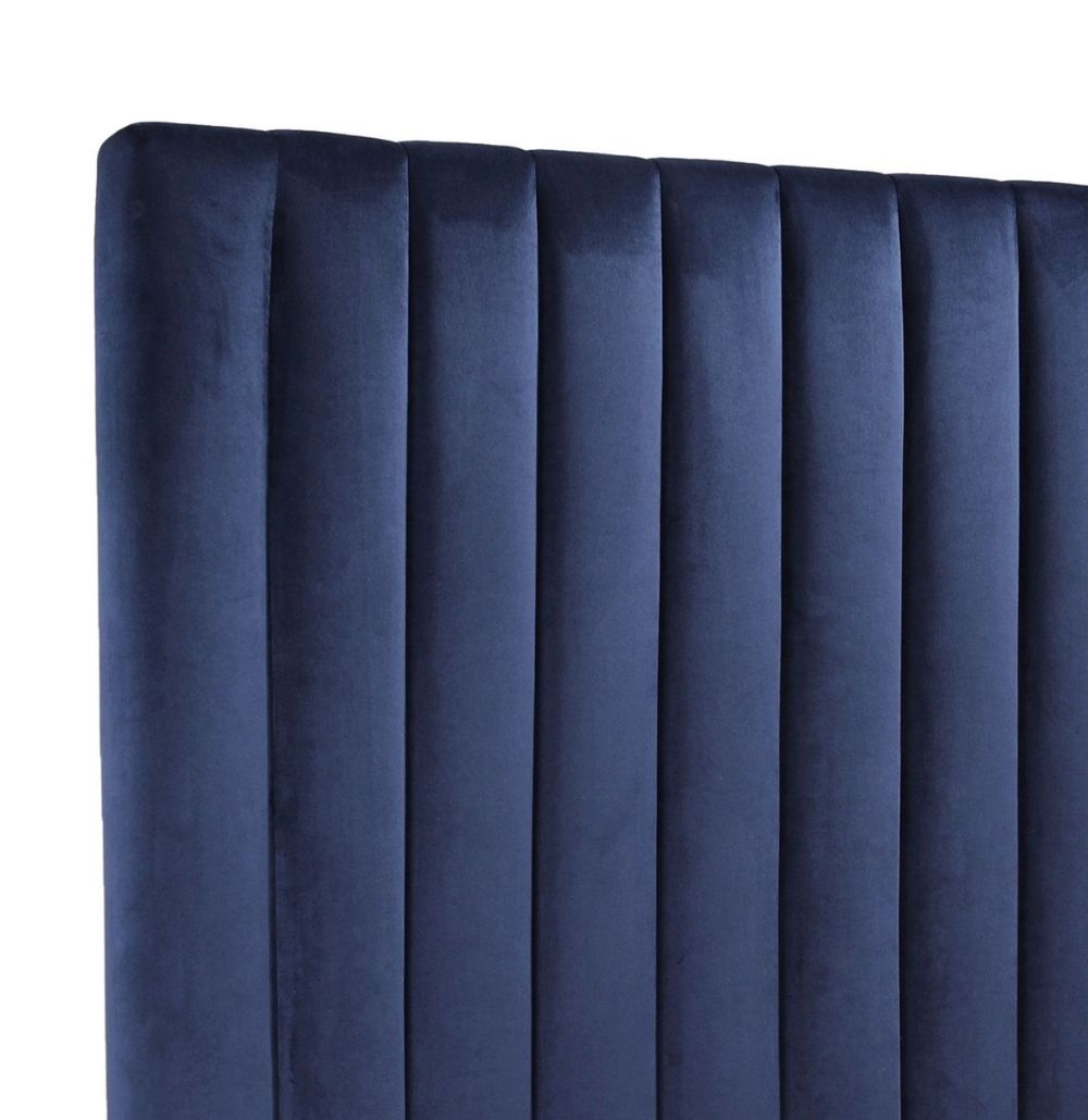 Upholstered Queen Bedhead | Emile Midnight Blue