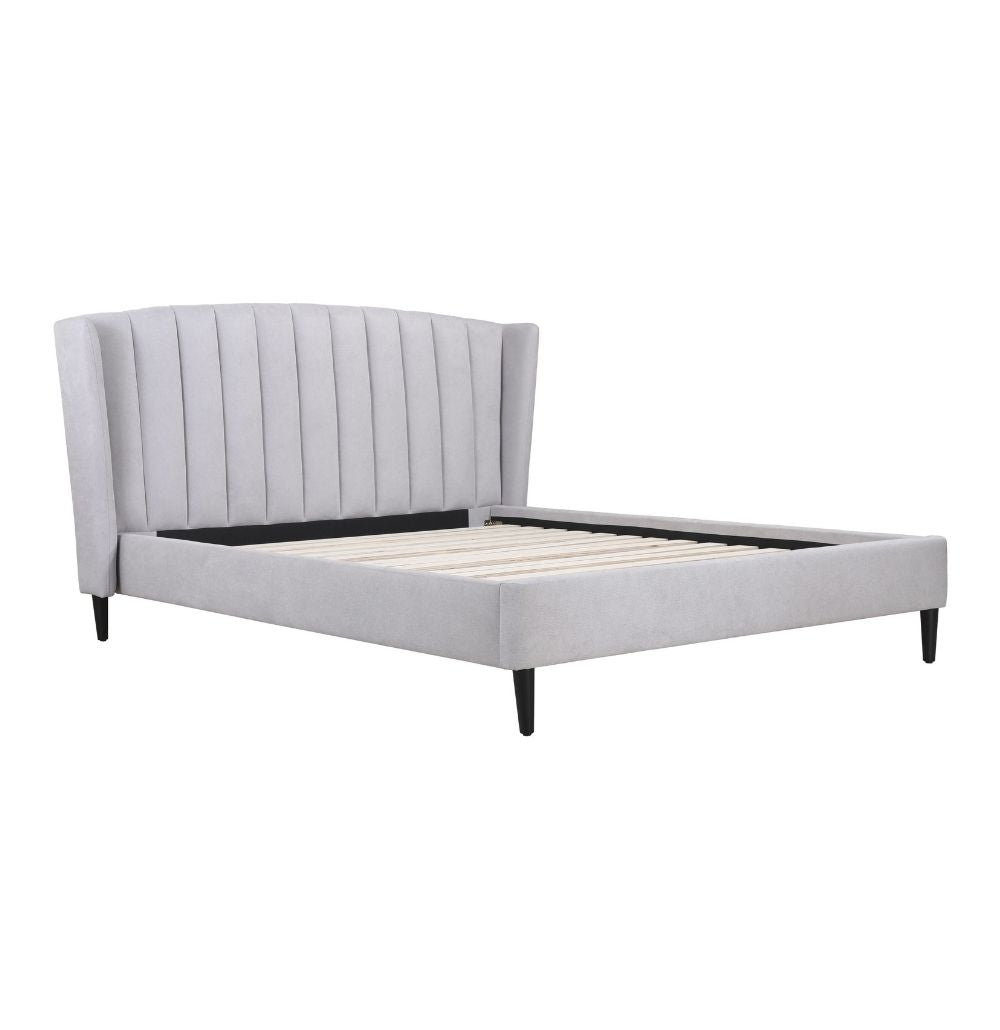 Upholstered Queen Size Bed Frame | Fleur Light Grey