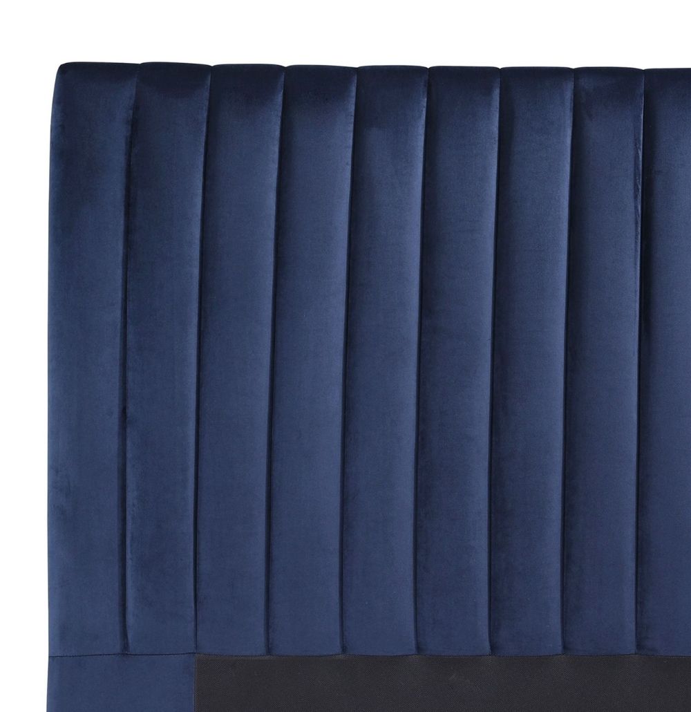 Upholstered King Size Bedhead | Emile Midnight Blue