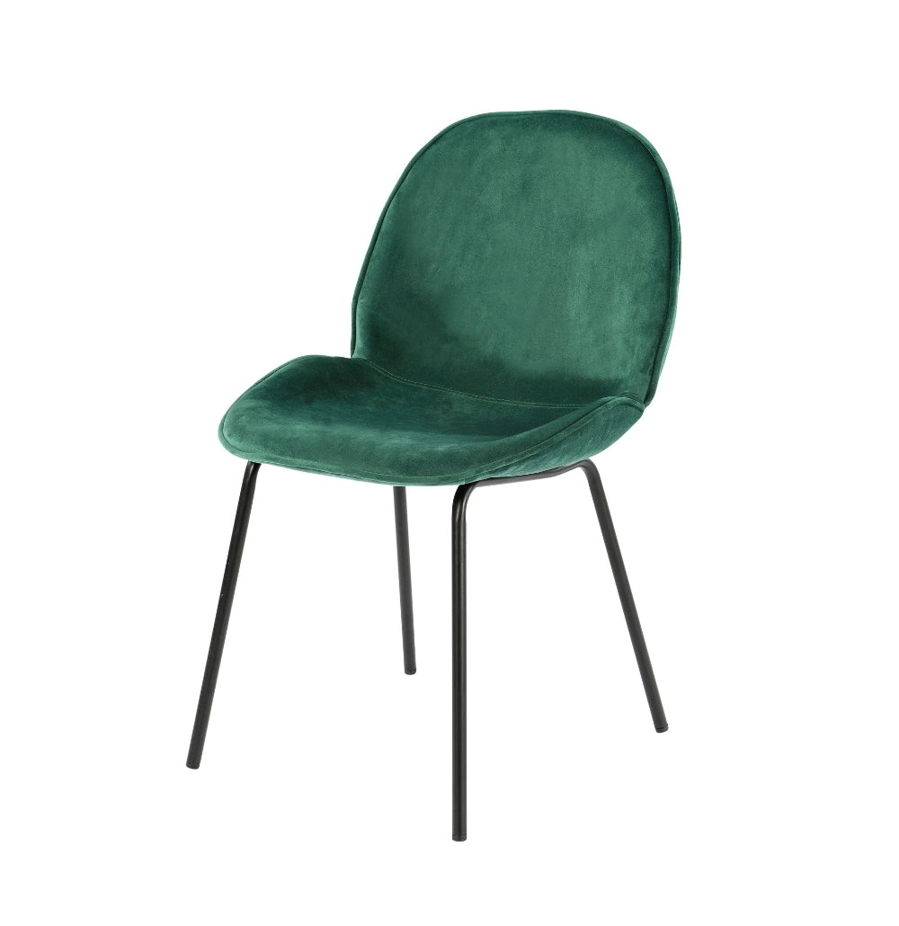Velvet Dining Chairs | Set of 2 | Green