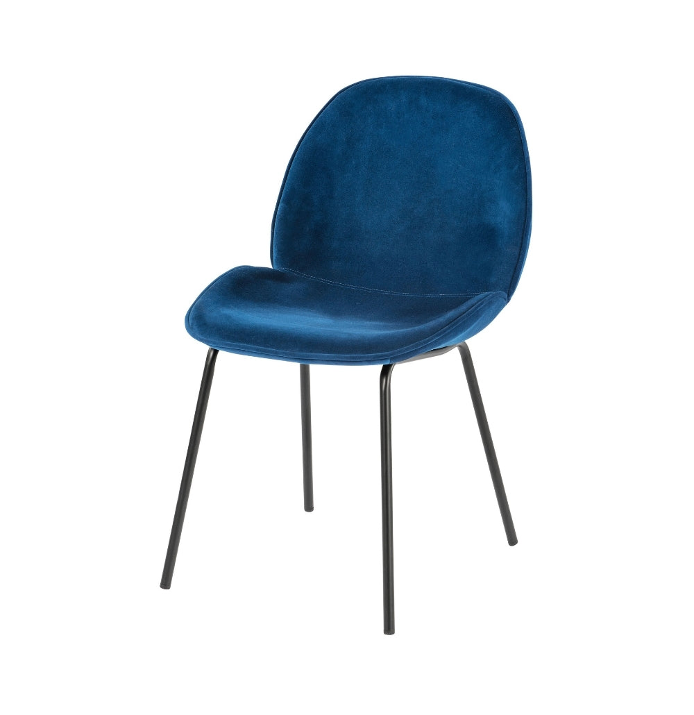 Velvet Dining Chairs | Set of 2 | Midnight Blue